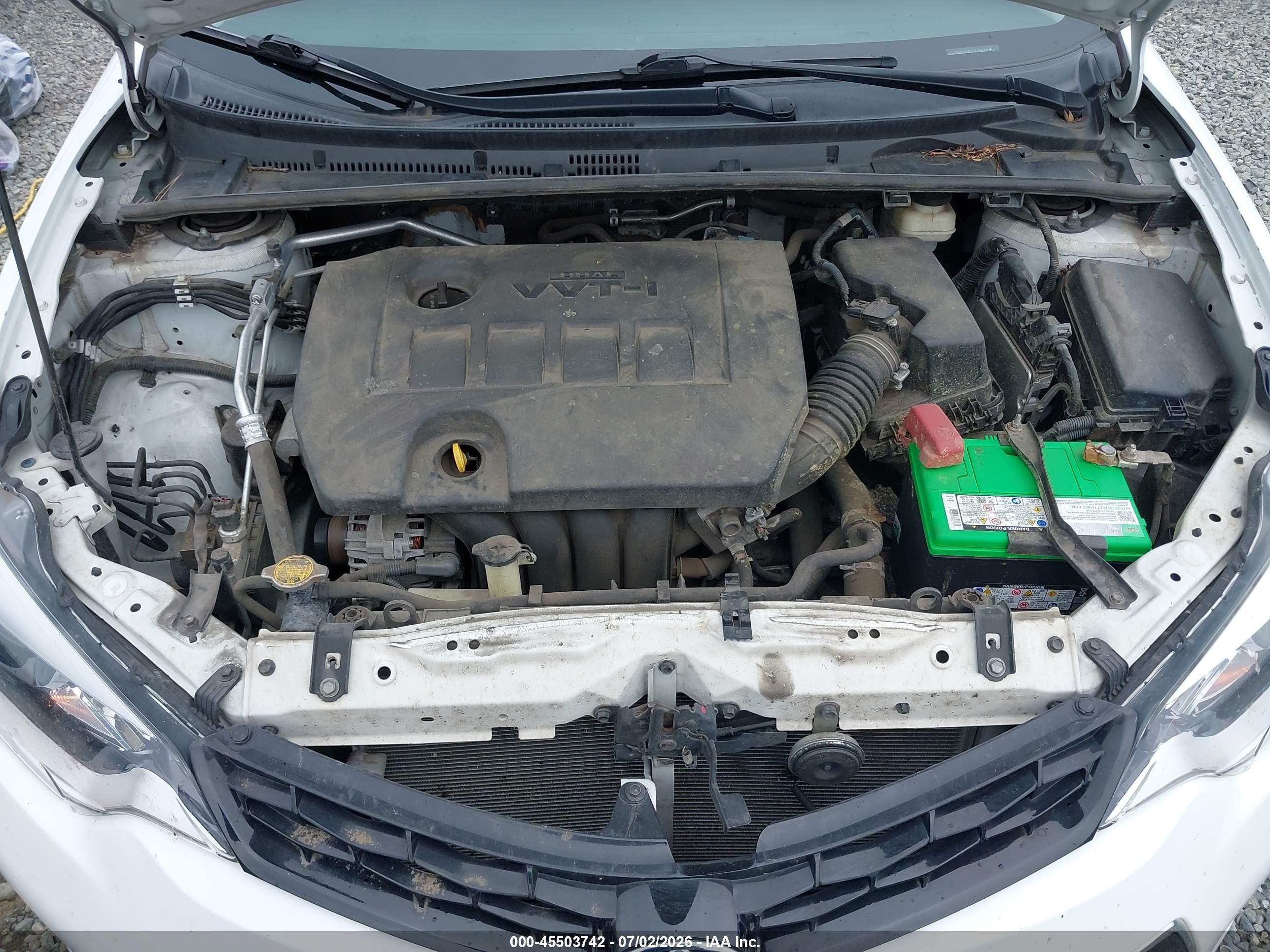 2015 Toyota Corolla S Plus Белый vin: 5YFBURHE8FP340478