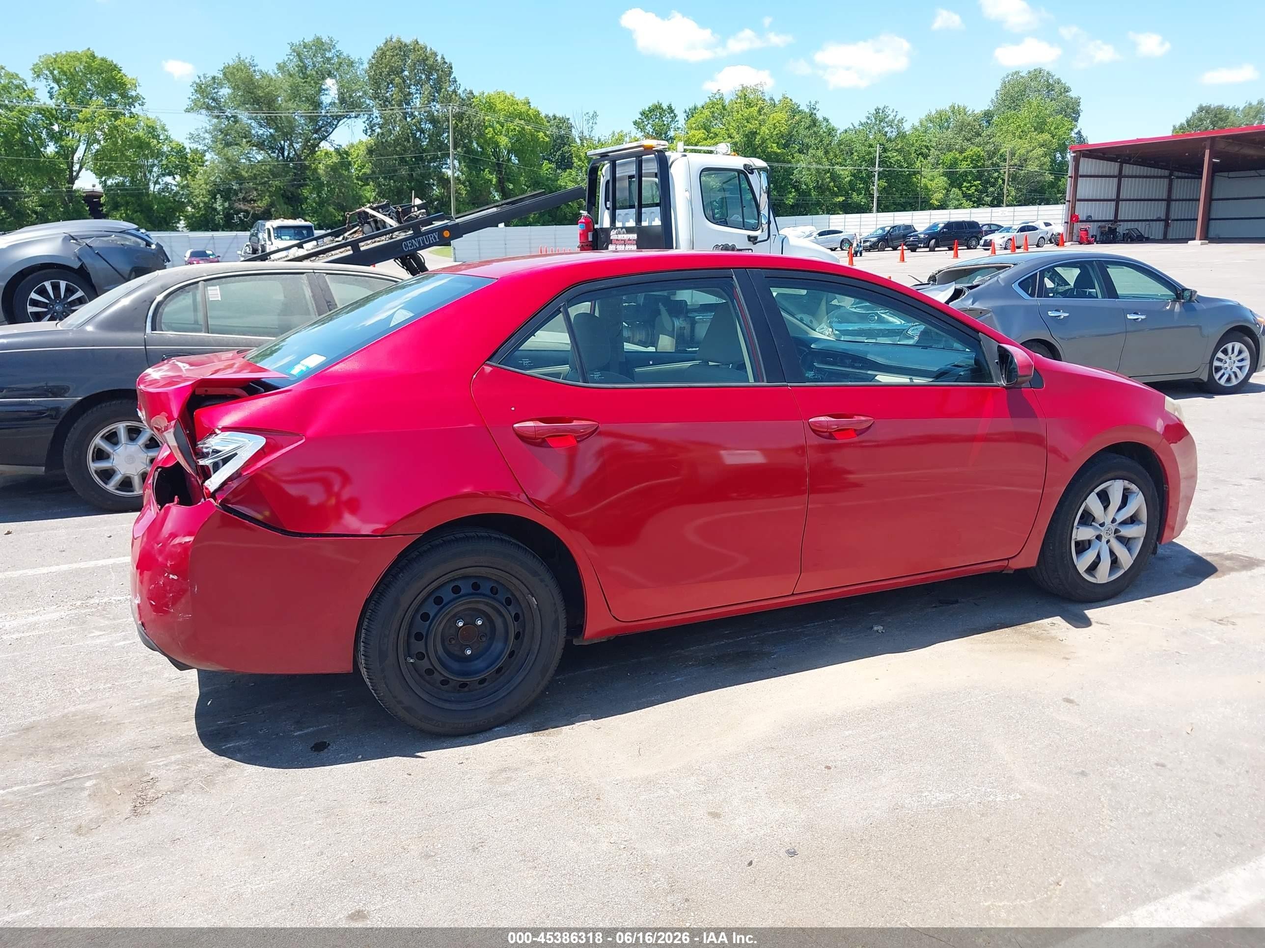 2015 Toyota Corolla Le Red vin: 5YFBURHE8FP347401