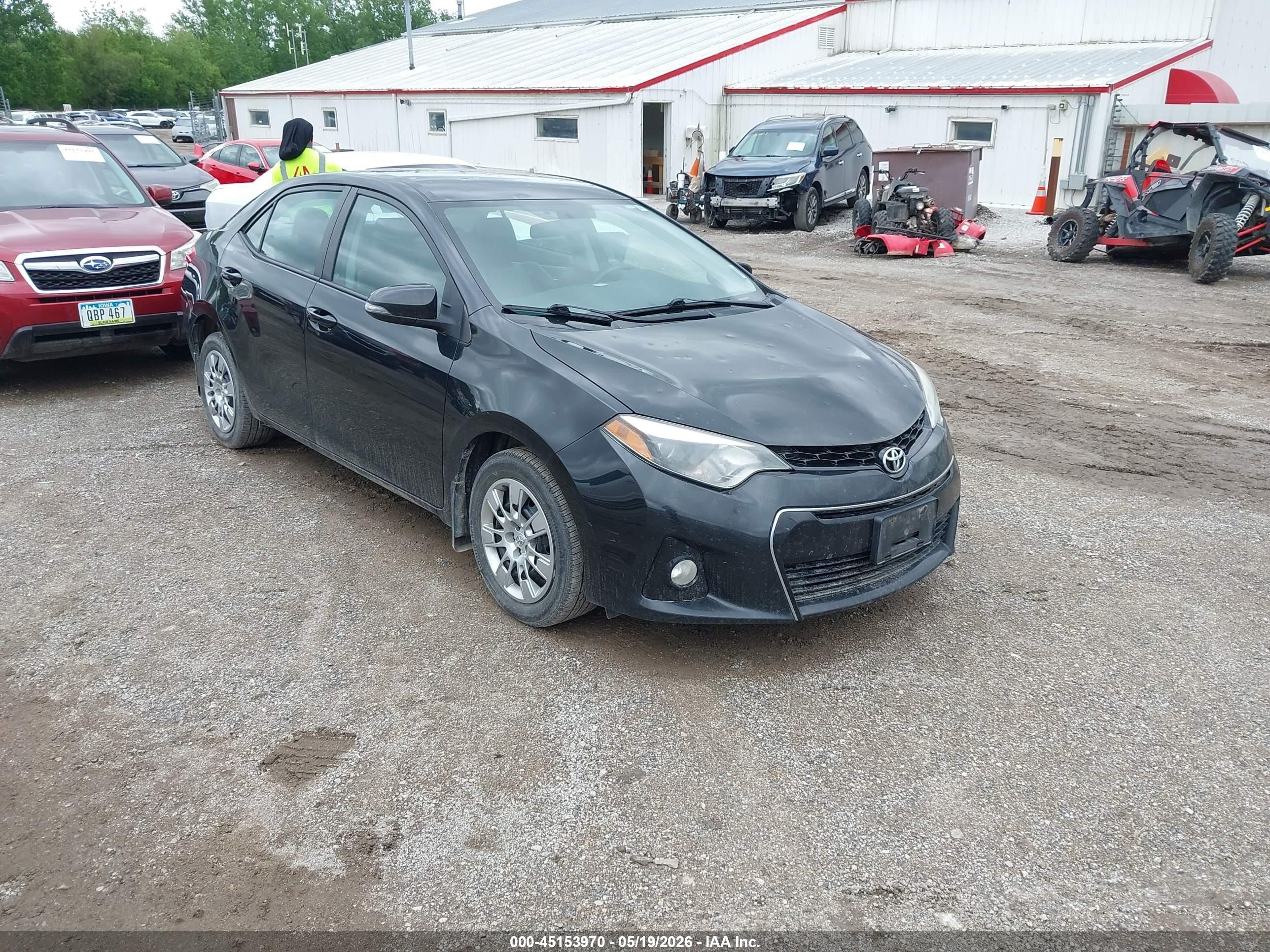 2016 Toyota Corolla S Black vin: 5YFBURHE8GP534512