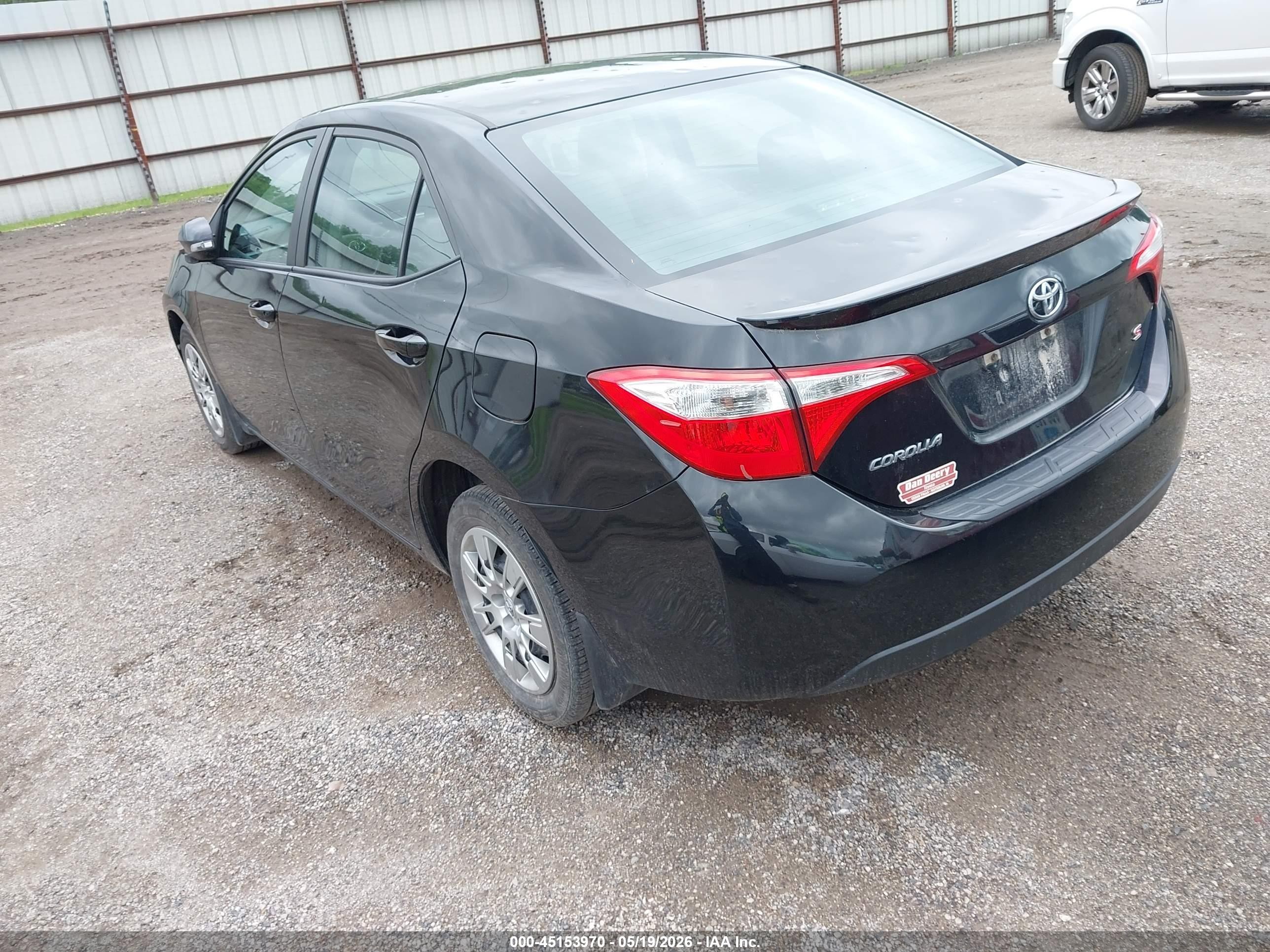 2016 Toyota Corolla S Black vin: 5YFBURHE8GP534512