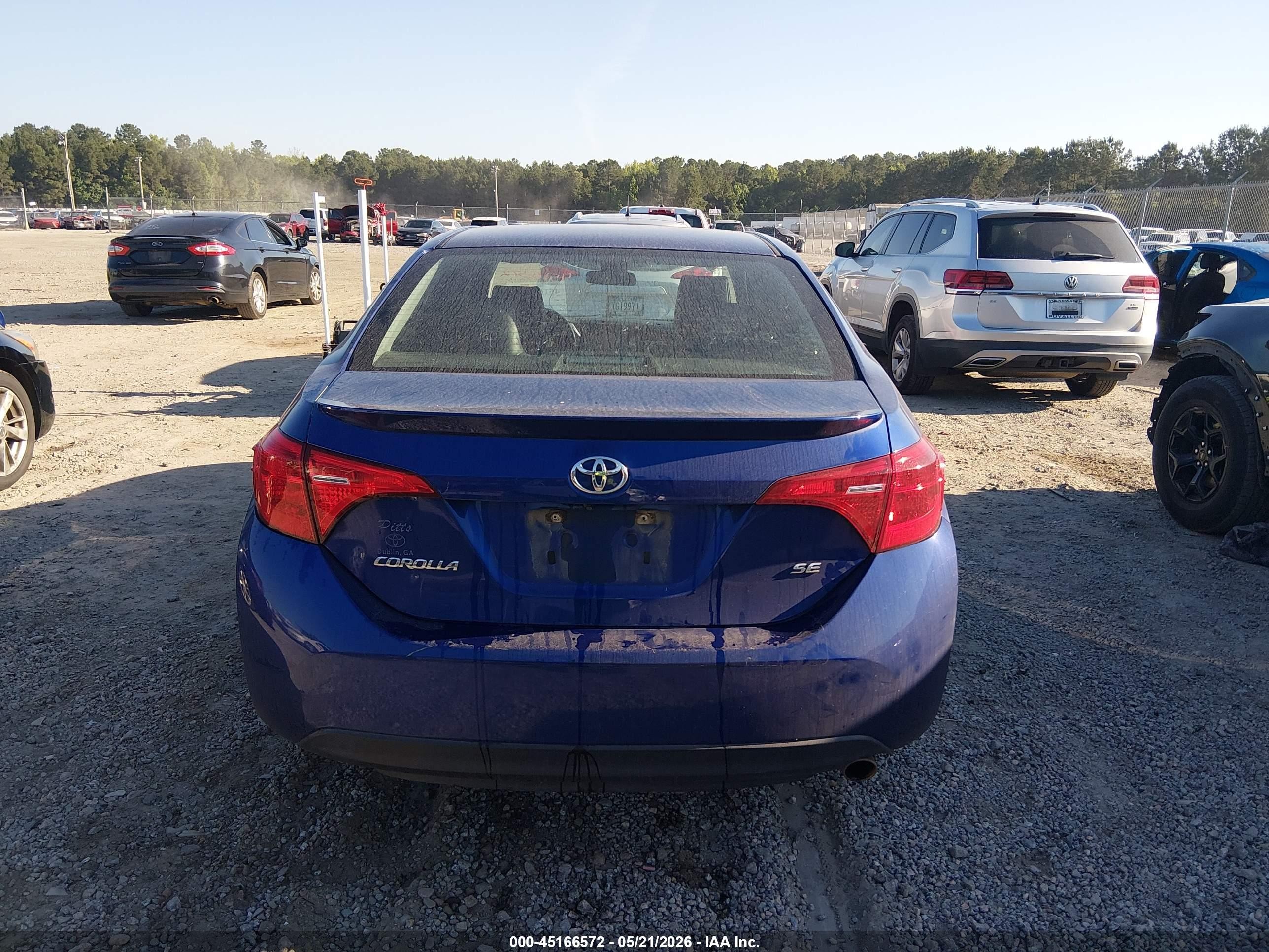 2019 Toyota Corolla Se Blue vin: 5YFBURHE8KP907802