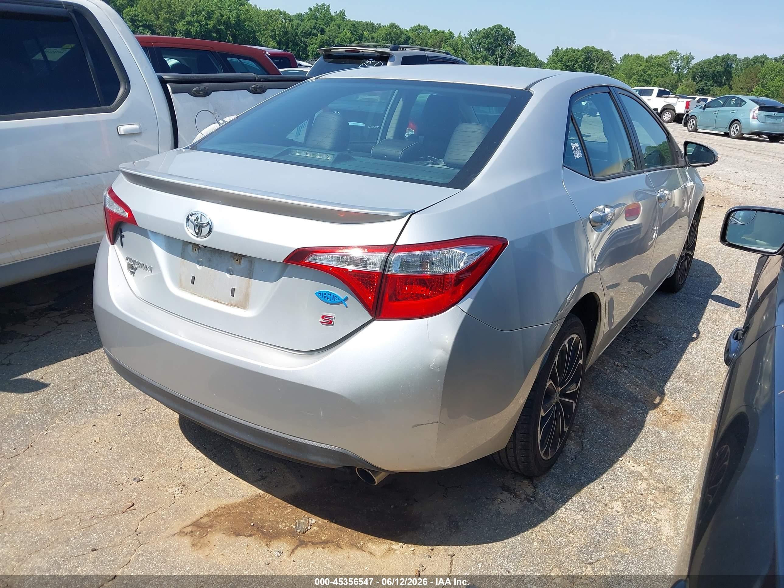 2014 Toyota Corolla S Premium Silver vin: 5YFBURHE9EP011982