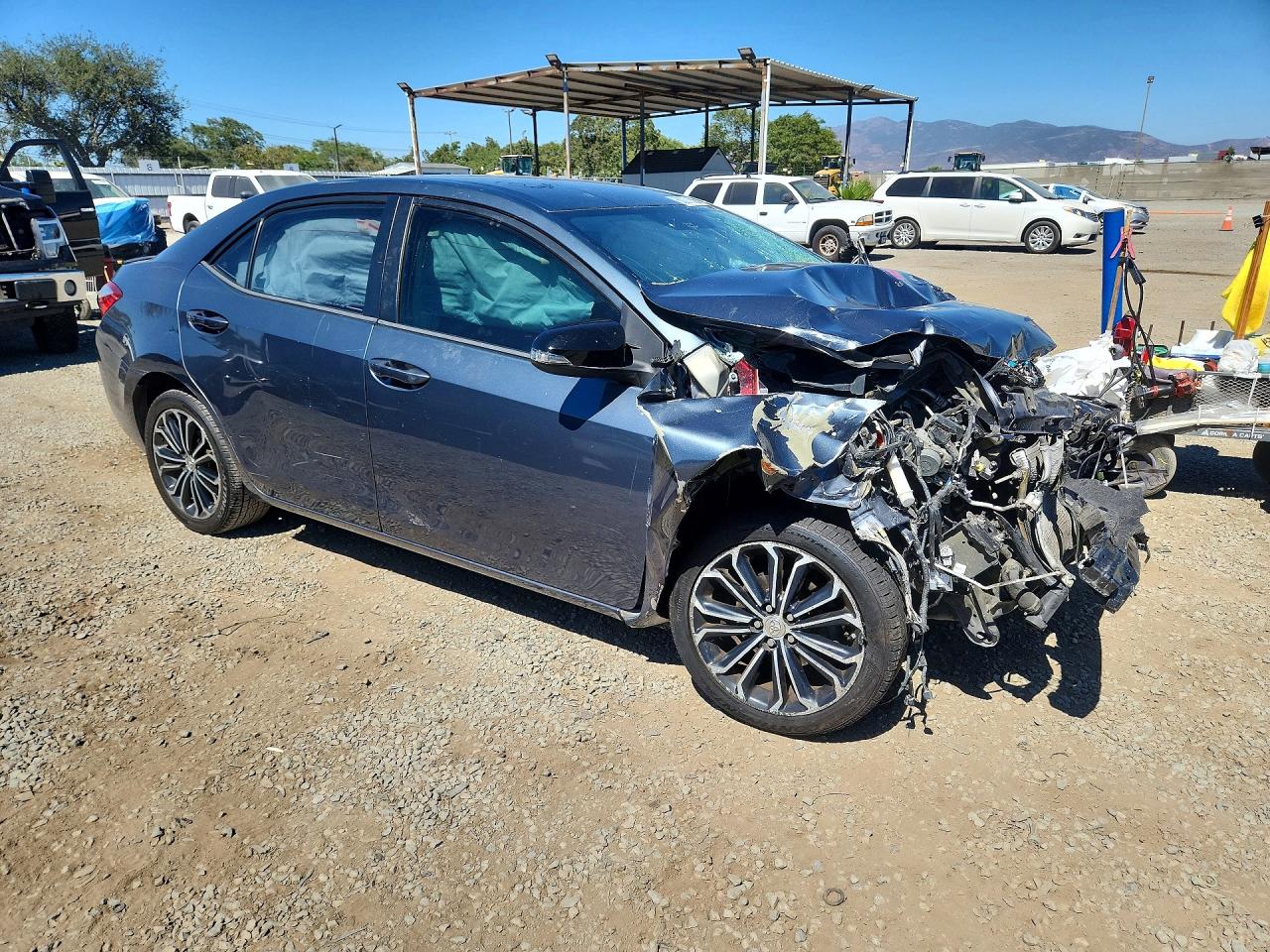 2014 Toyota Corolla S Plus Gray vin: 5YFBURHE9EP036915