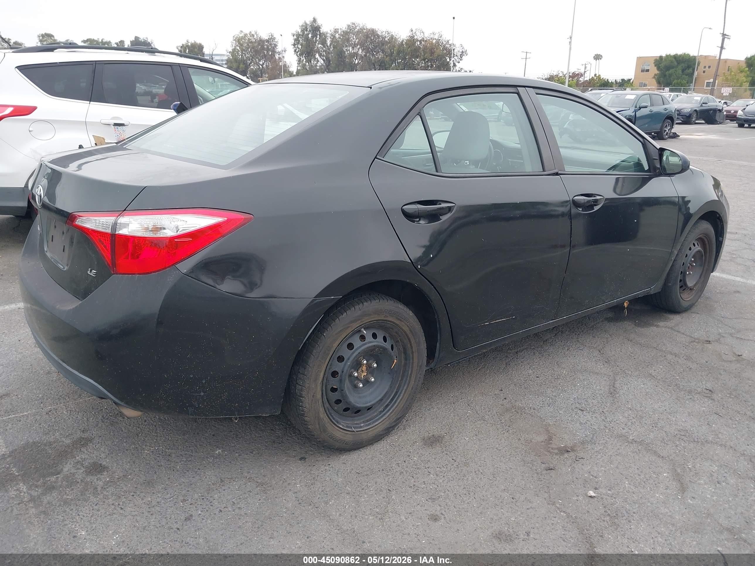 2014 Toyota Corolla Le Черный vin: 5YFBURHE9EP043489