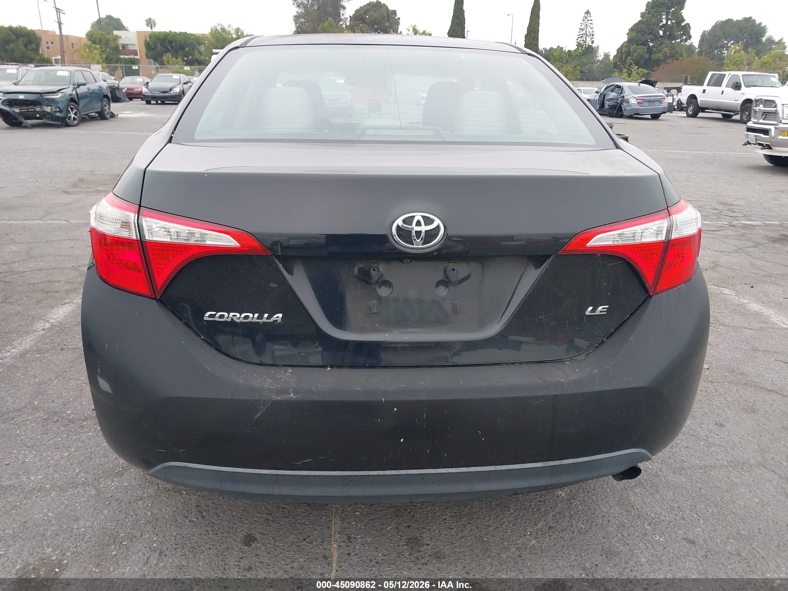 2014 Toyota Corolla Le Черный vin: 5YFBURHE9EP043489