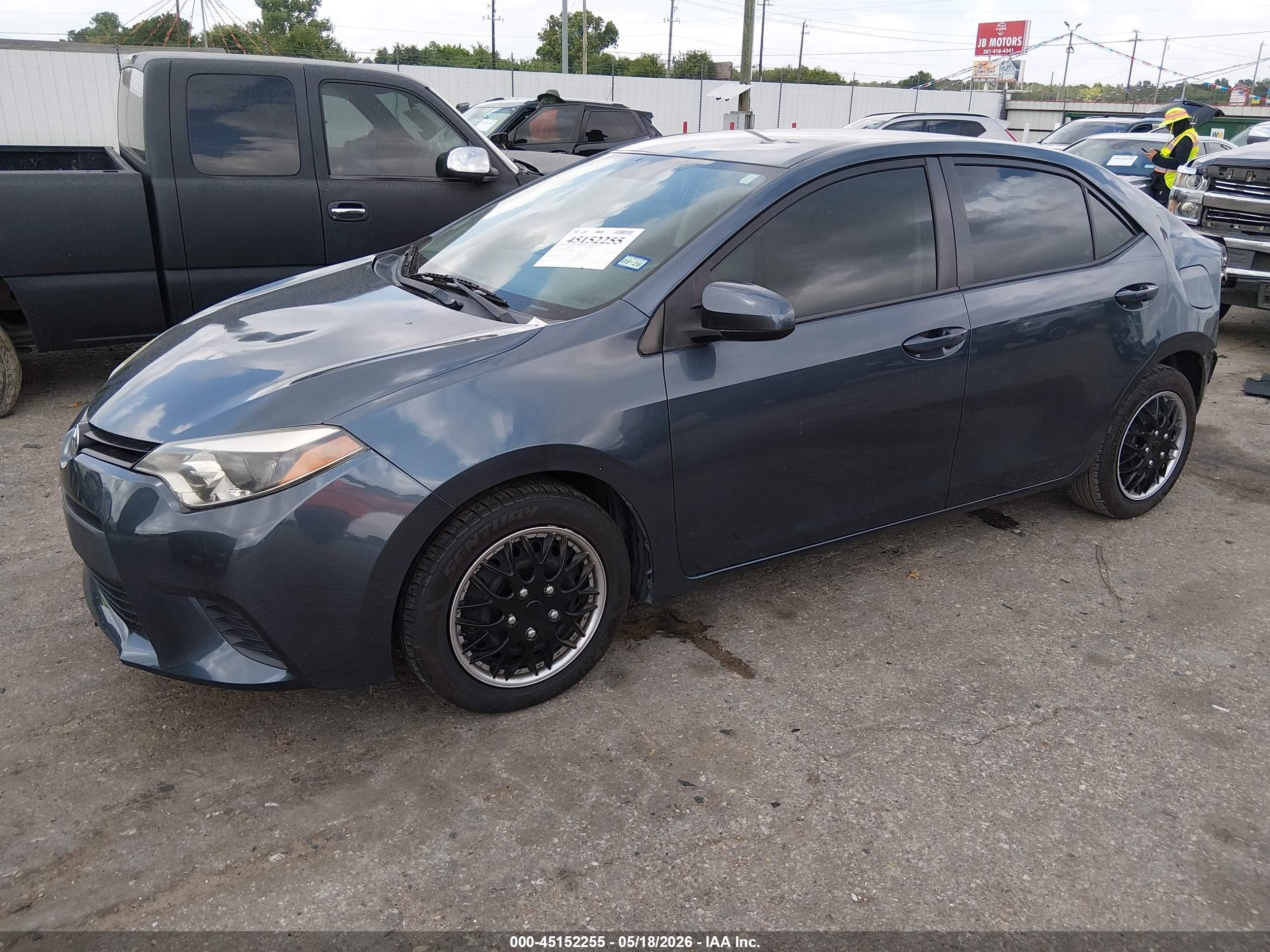 2014 Toyota Corolla Le Серый vin: 5YFBURHE9EP072202