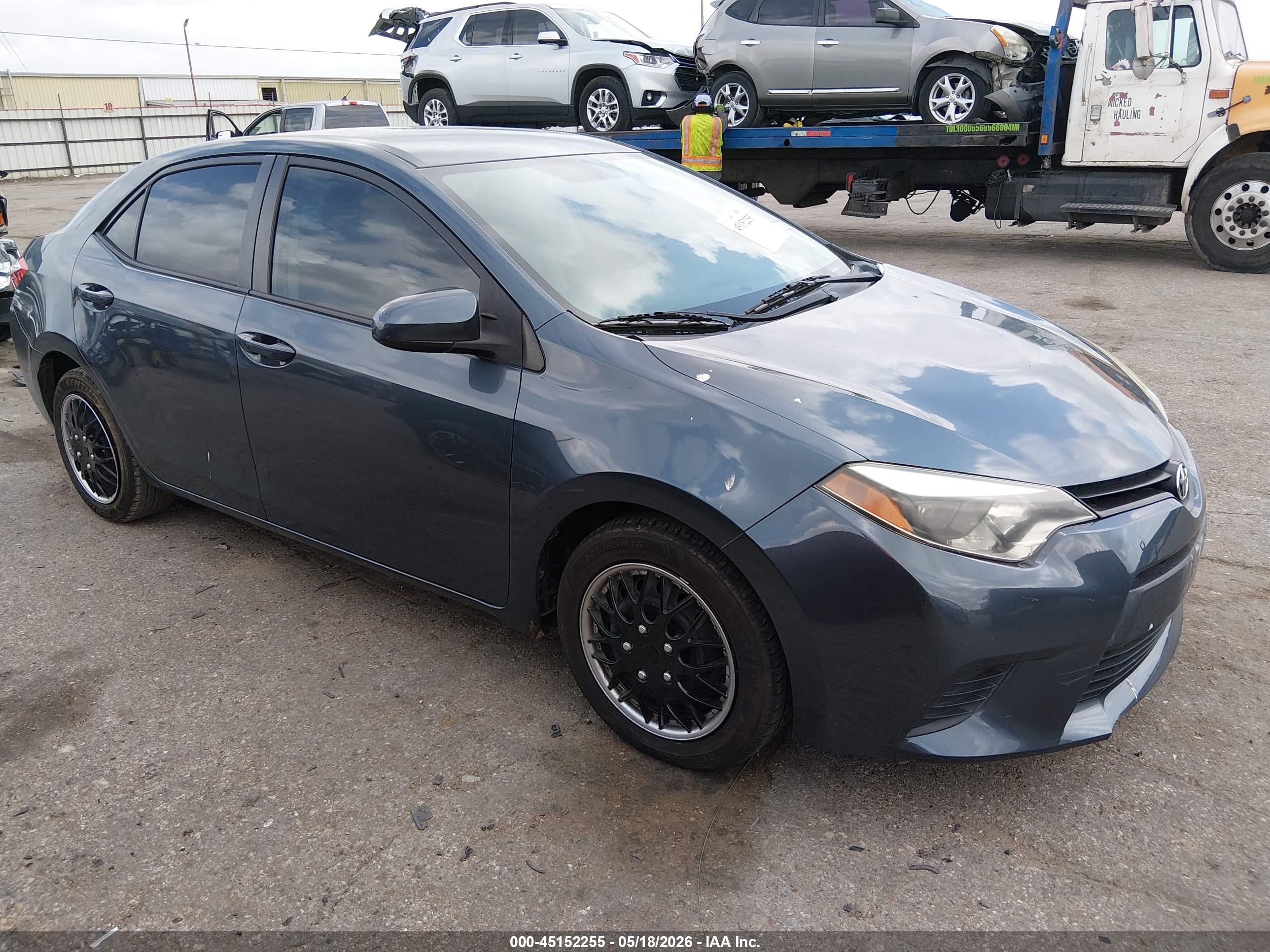 2014 Toyota Corolla Le Серый vin: 5YFBURHE9EP072202