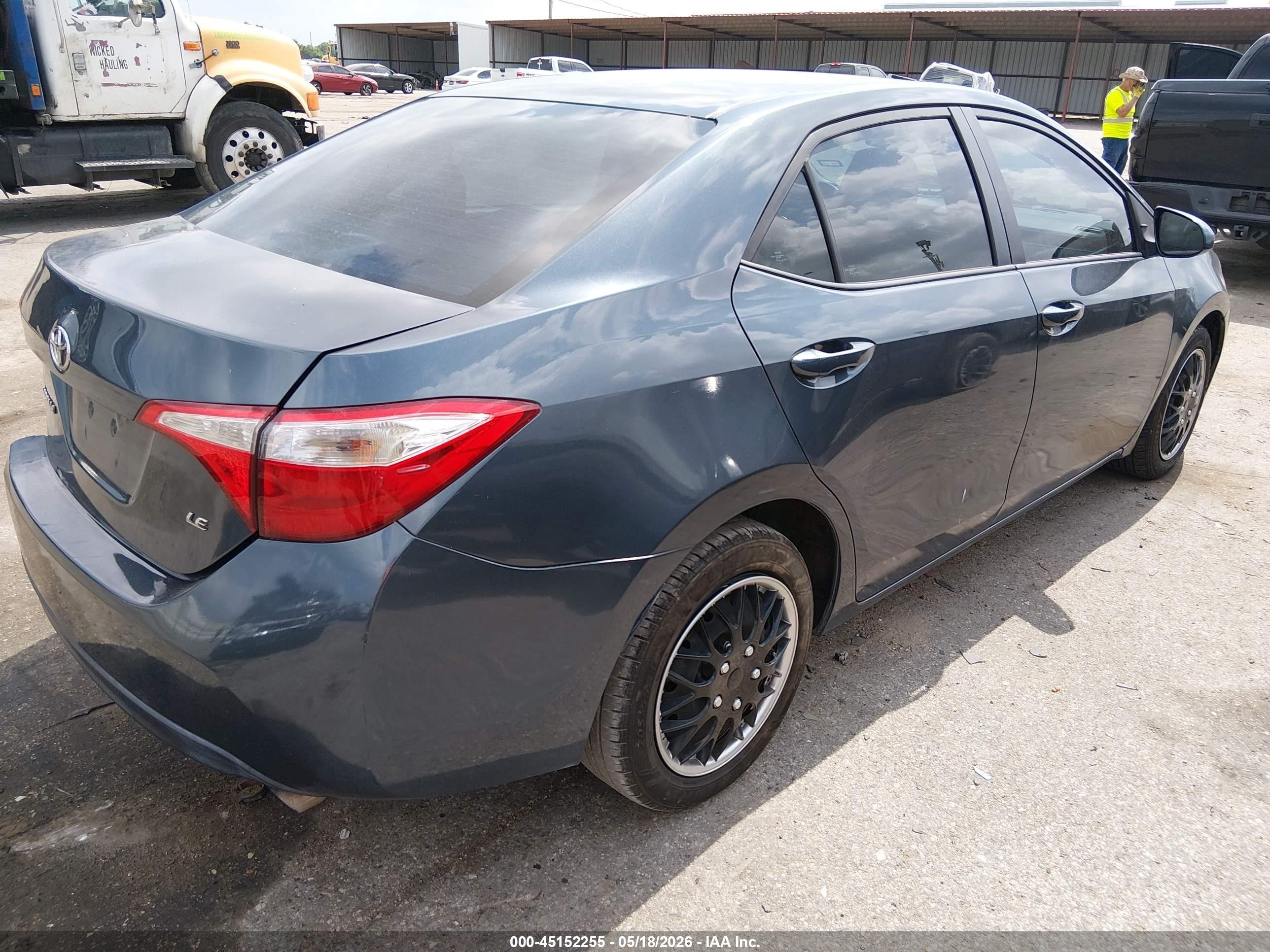 2014 Toyota Corolla Le Серый vin: 5YFBURHE9EP072202