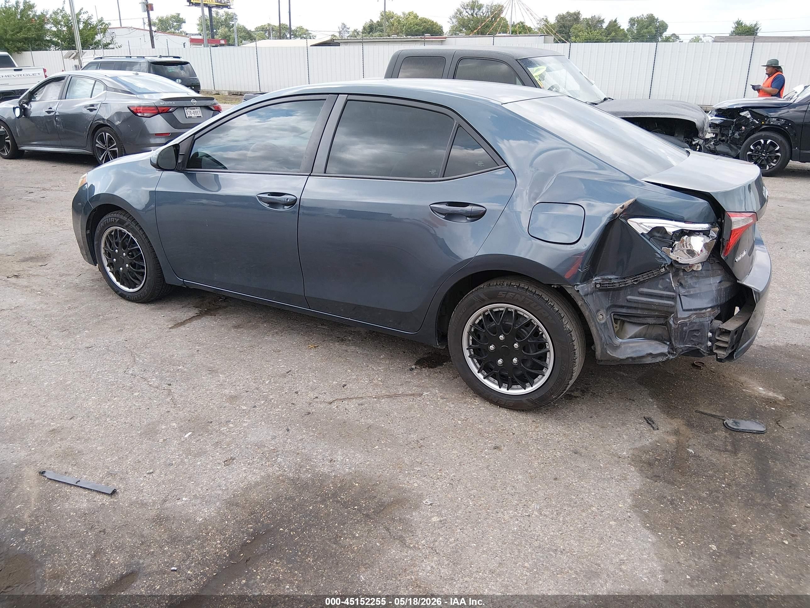 2014 Toyota Corolla Le Серый vin: 5YFBURHE9EP072202