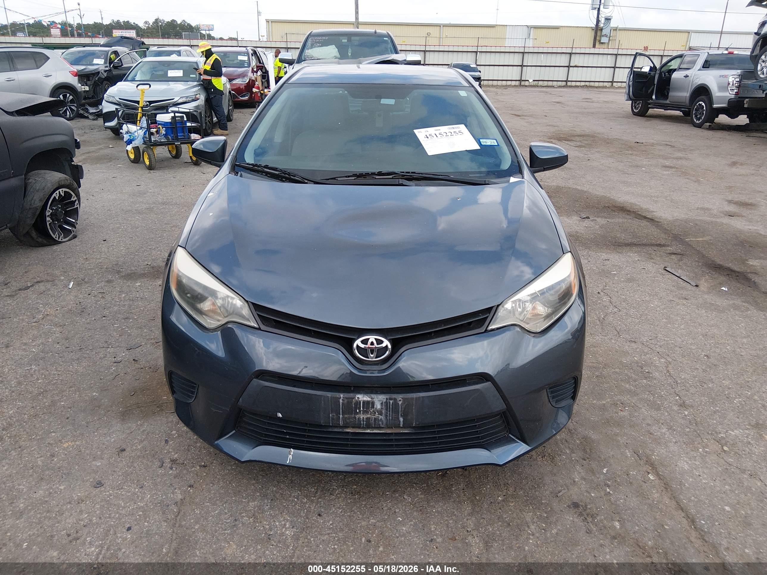 2014 Toyota Corolla Le Серый vin: 5YFBURHE9EP072202