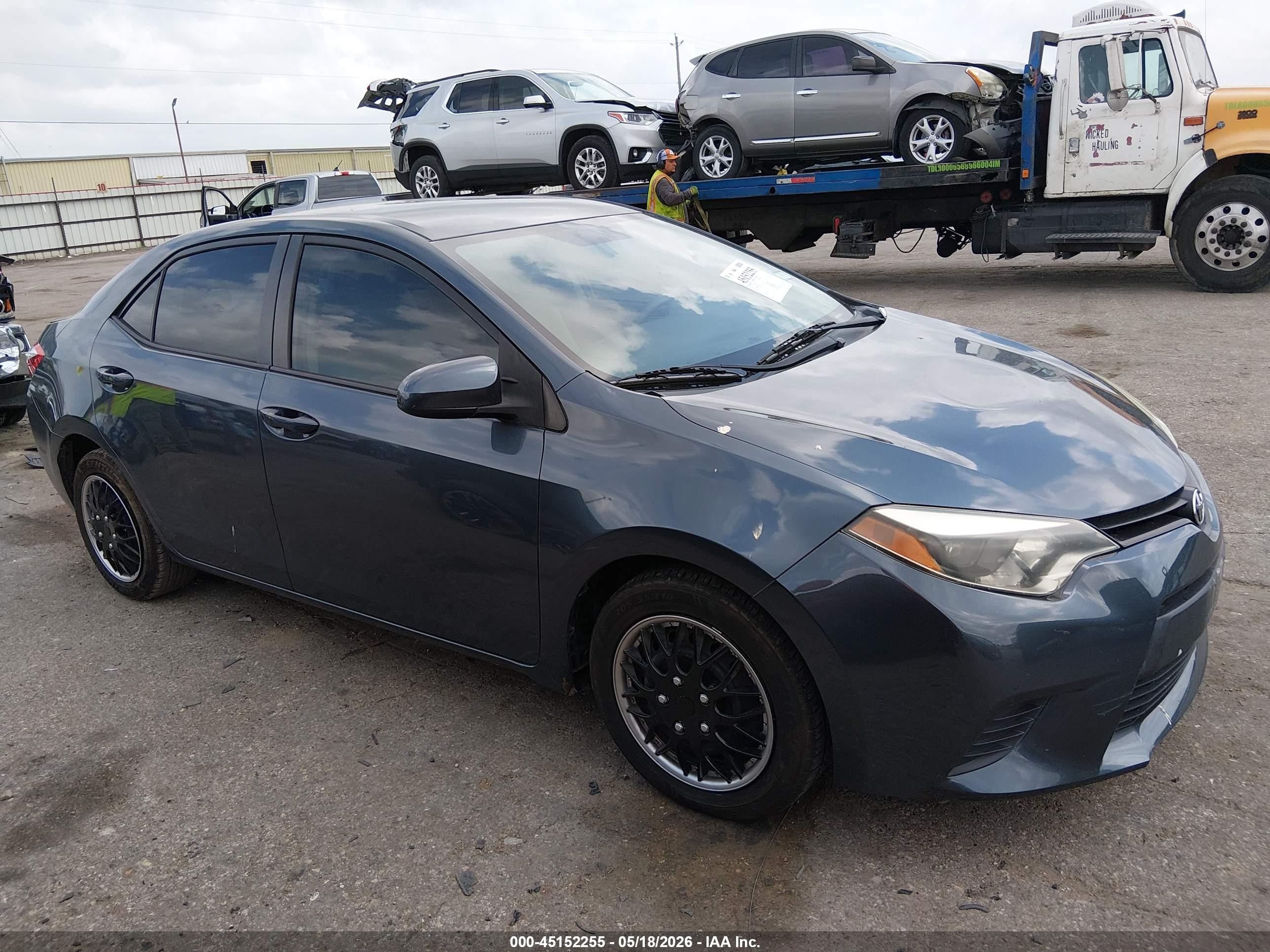 2014 Toyota Corolla Le Серый vin: 5YFBURHE9EP072202