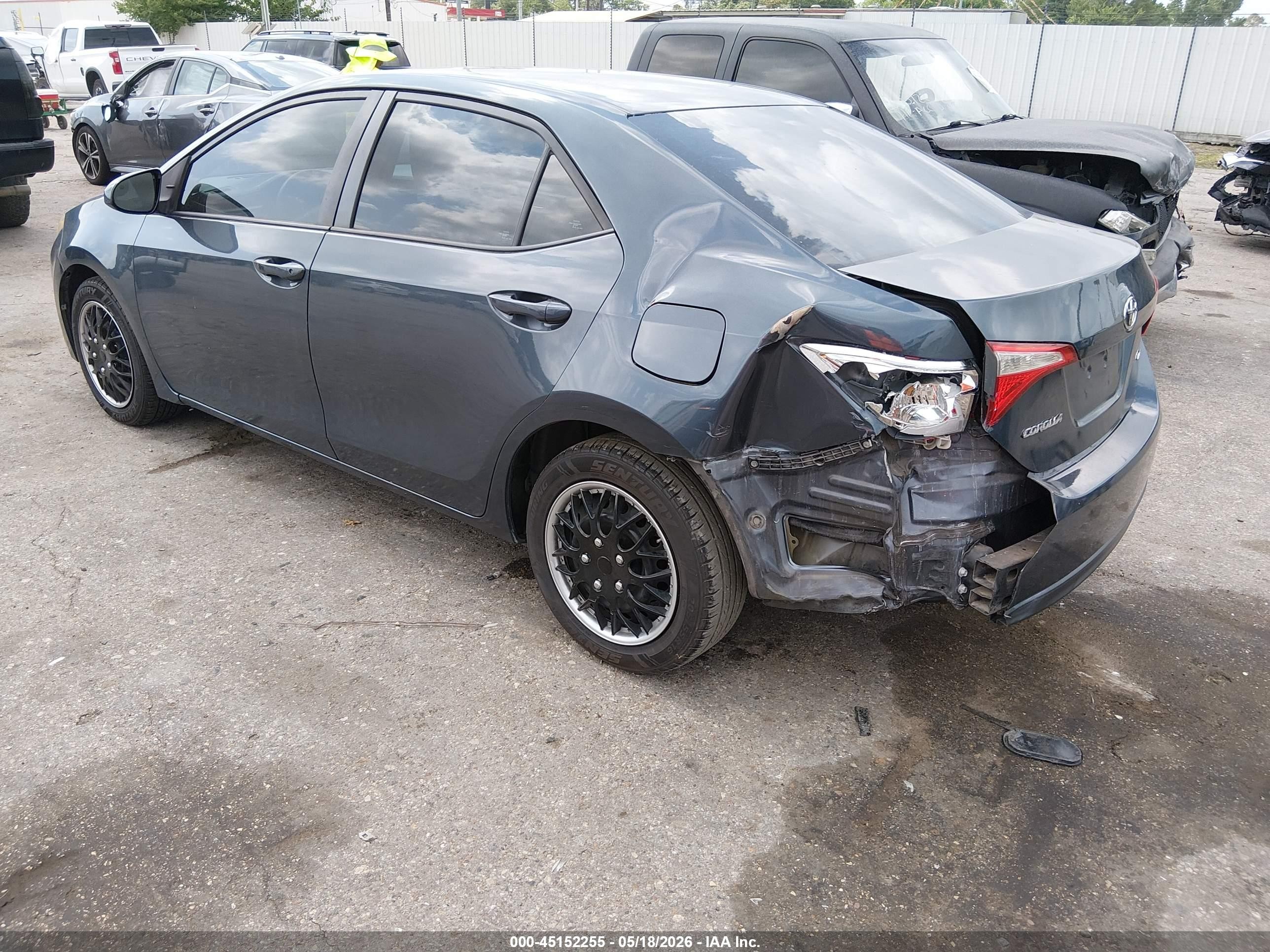 2014 Toyota Corolla Le Серый vin: 5YFBURHE9EP072202