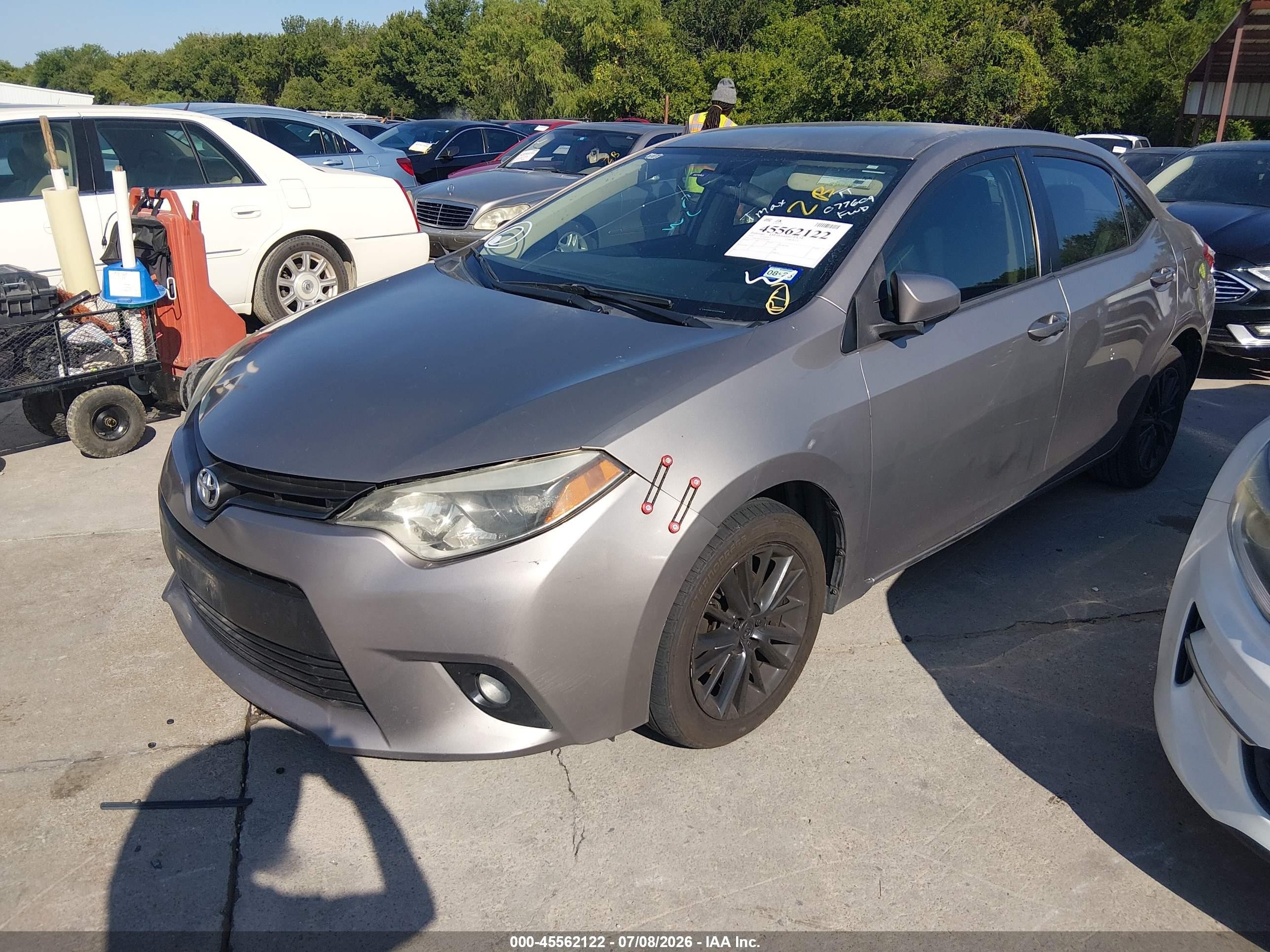 2014 Toyota Corolla Le Plus Gray vin: 5YFBURHE9EP077609