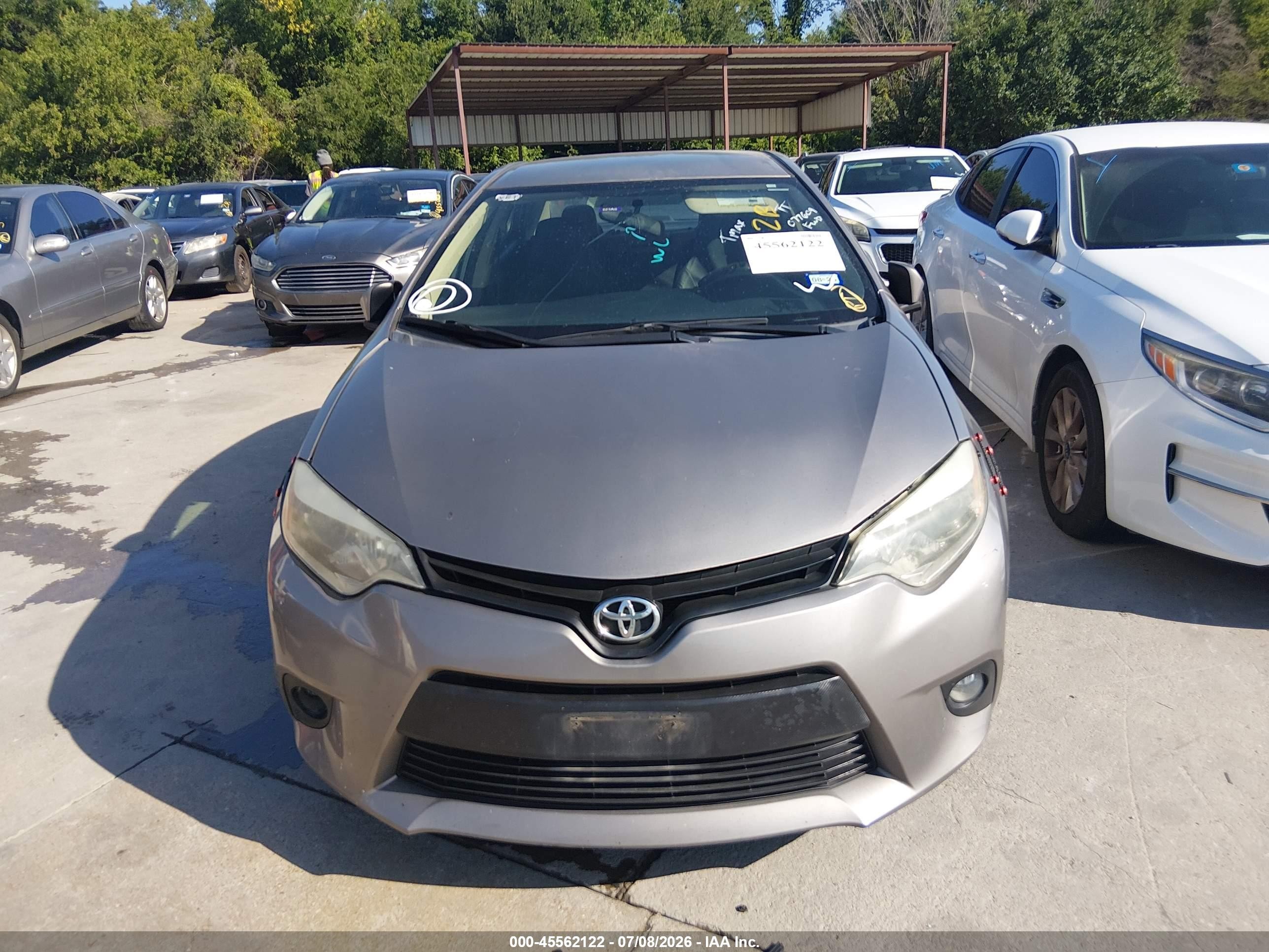 2014 Toyota Corolla Le Plus Gray vin: 5YFBURHE9EP077609
