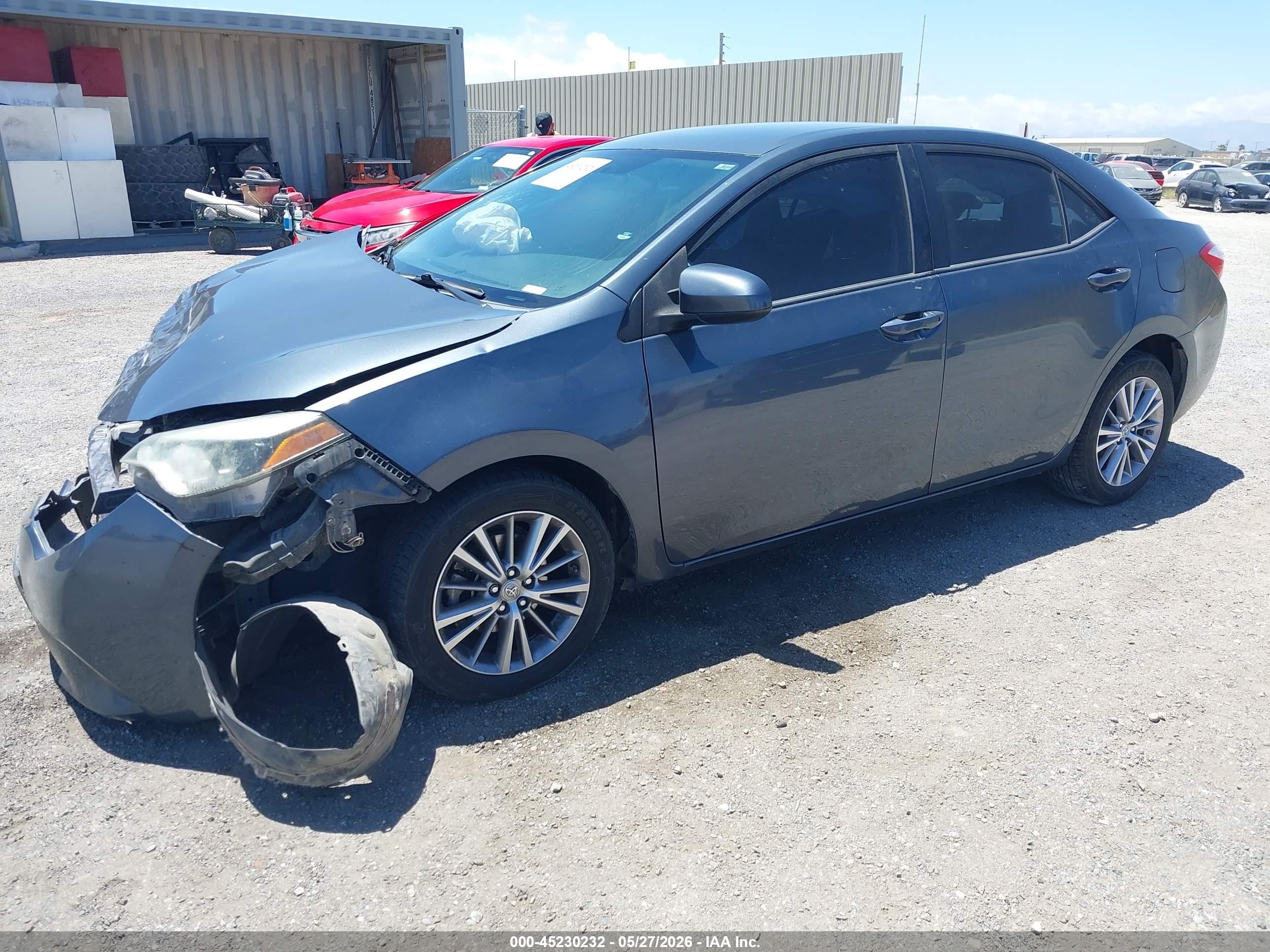 2014 Toyota Corolla Le Plus Gray vin: 5YFBURHE9EP100855