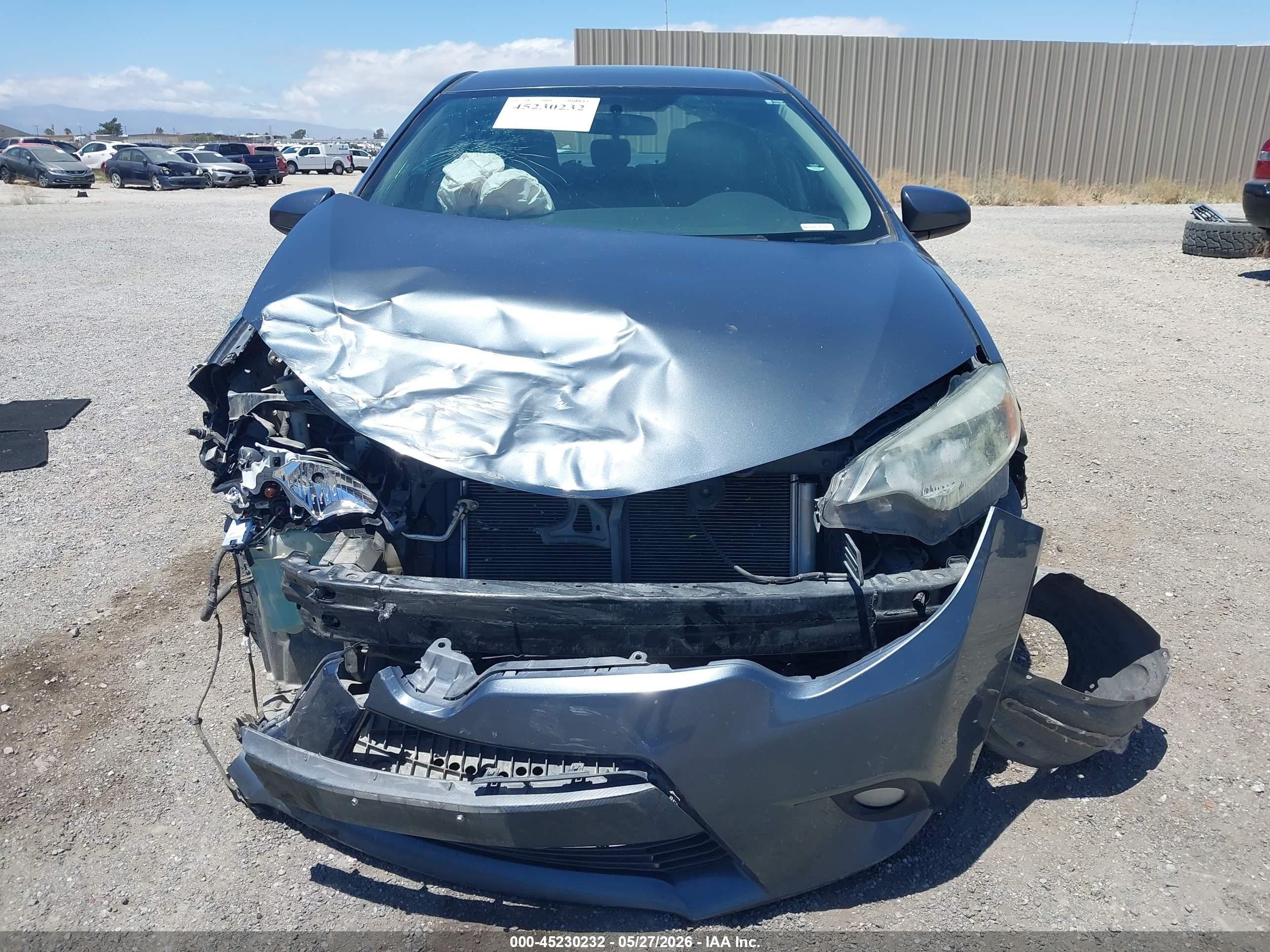2014 Toyota Corolla Le Plus Gray vin: 5YFBURHE9EP100855