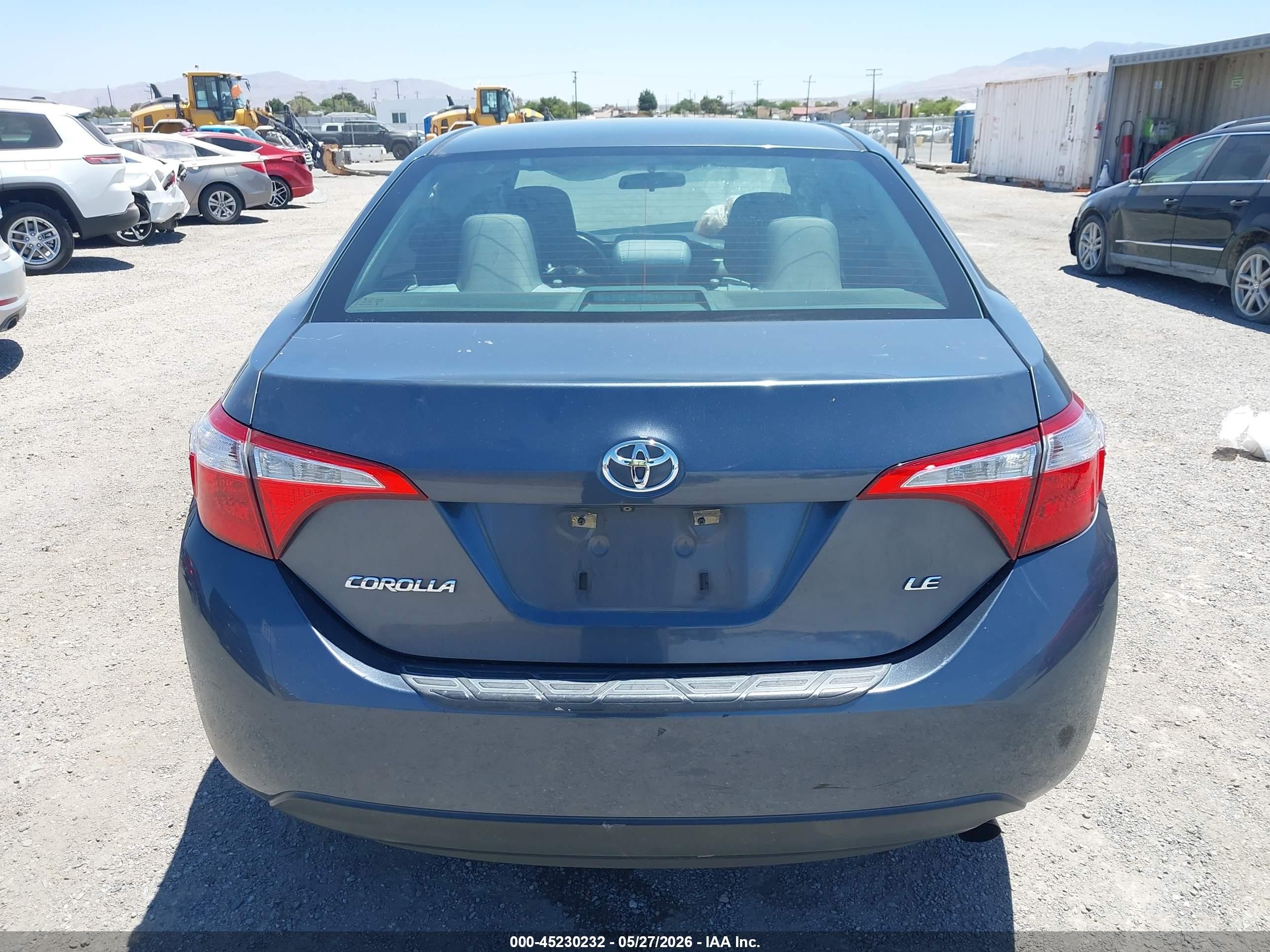 2014 Toyota Corolla Le Plus Gray vin: 5YFBURHE9EP100855
