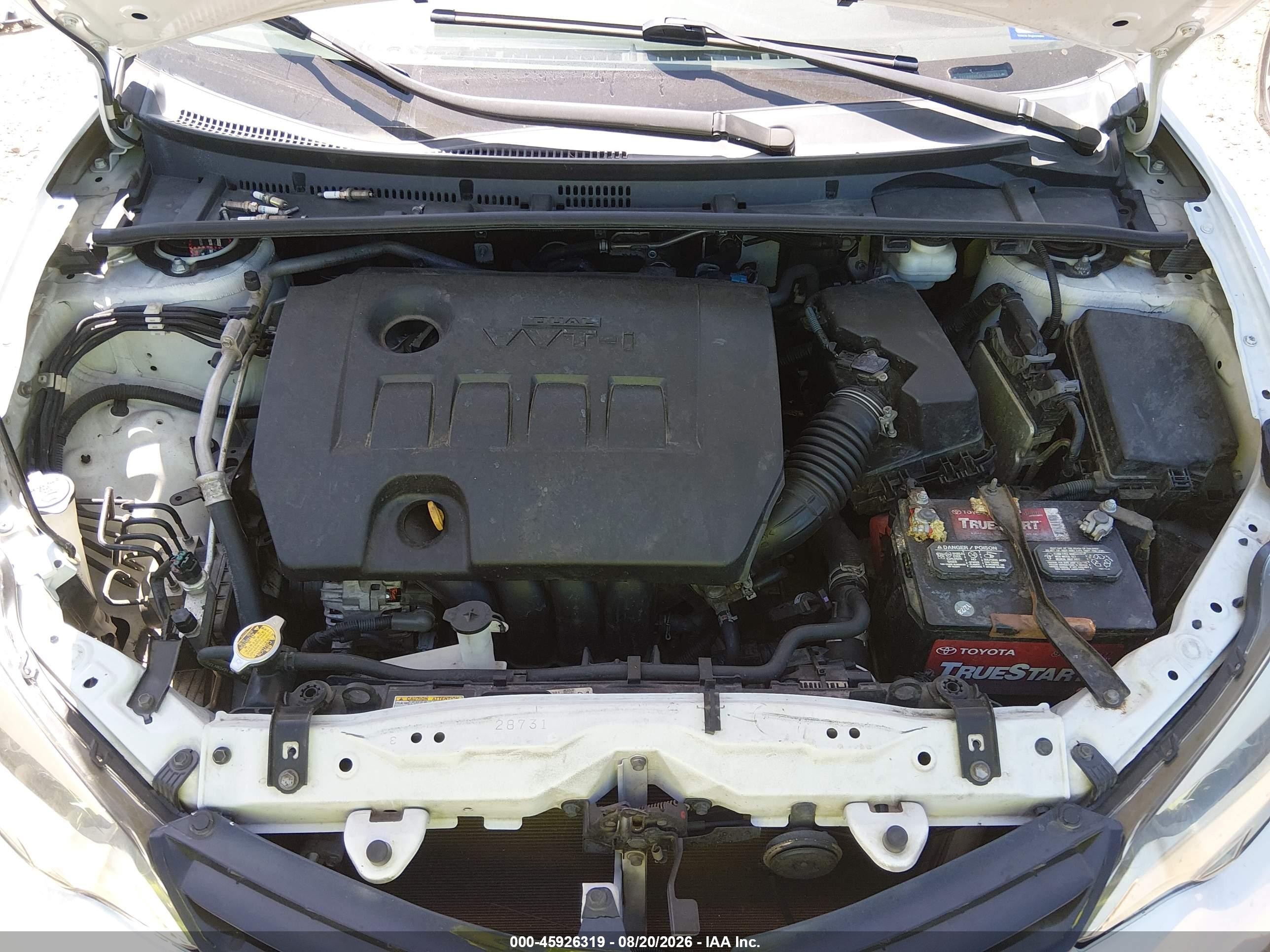 2014 Toyota Corolla L Белый vin: 5YFBURHE9EP104291