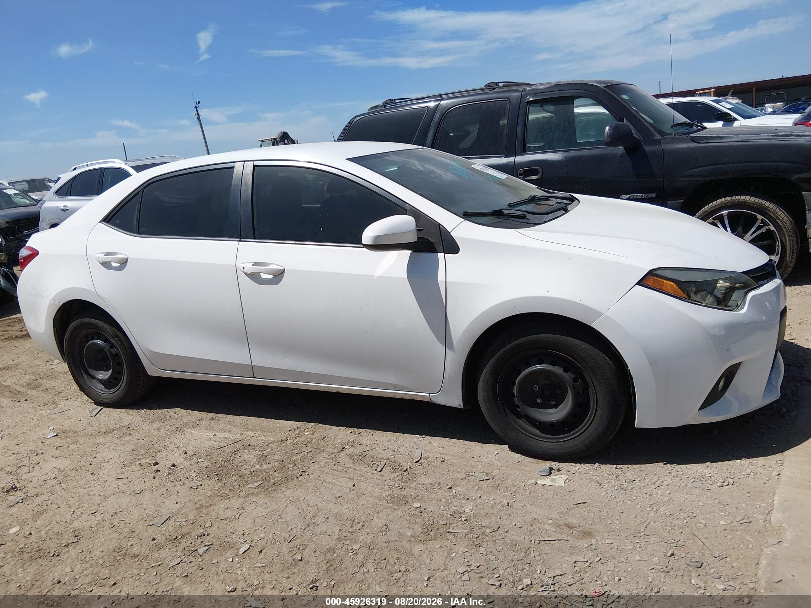 2014 Toyota Corolla L Белый vin: 5YFBURHE9EP104291