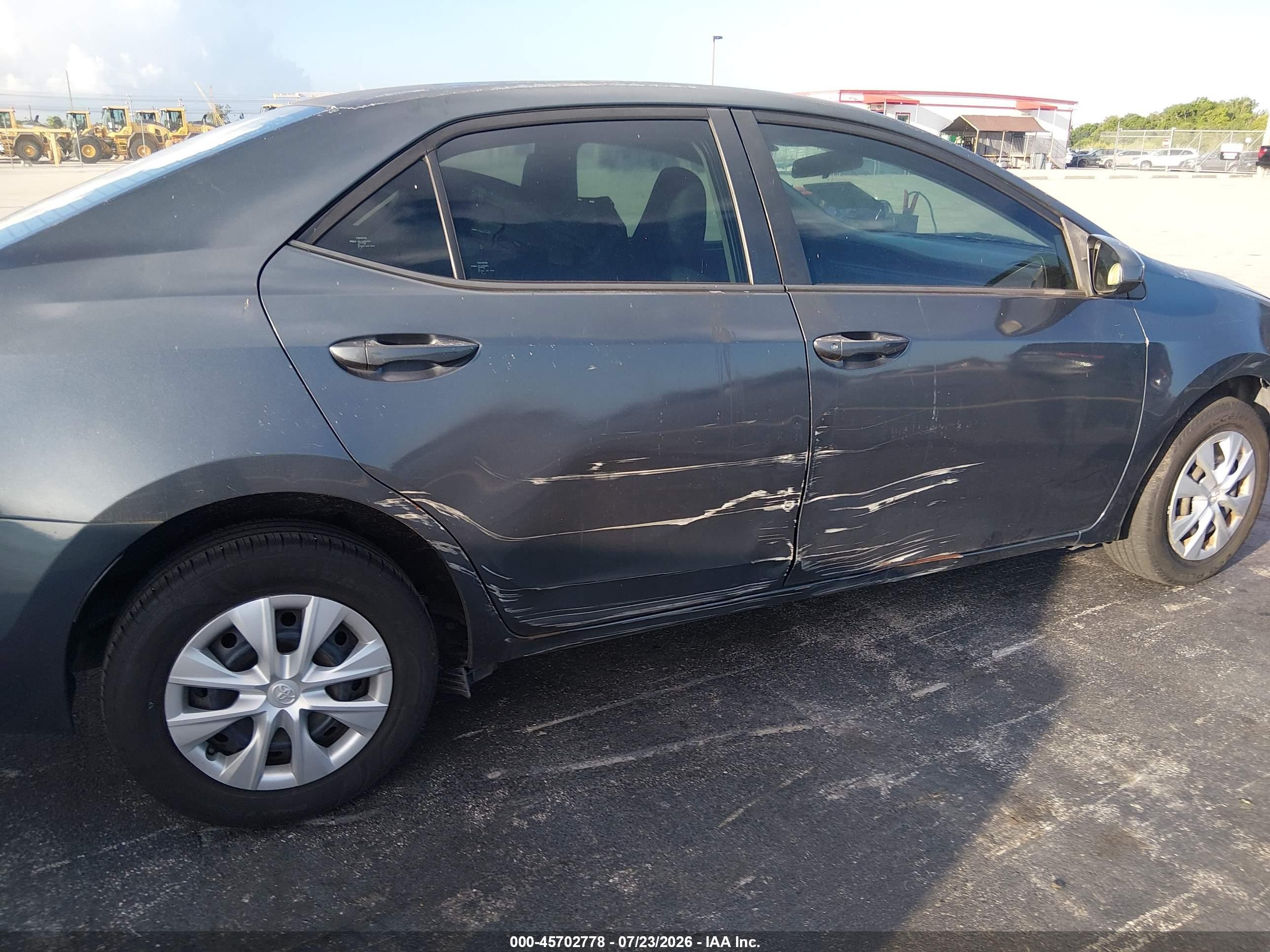2014 Toyota Corolla L Gray vin: 5YFBURHE9EP125884