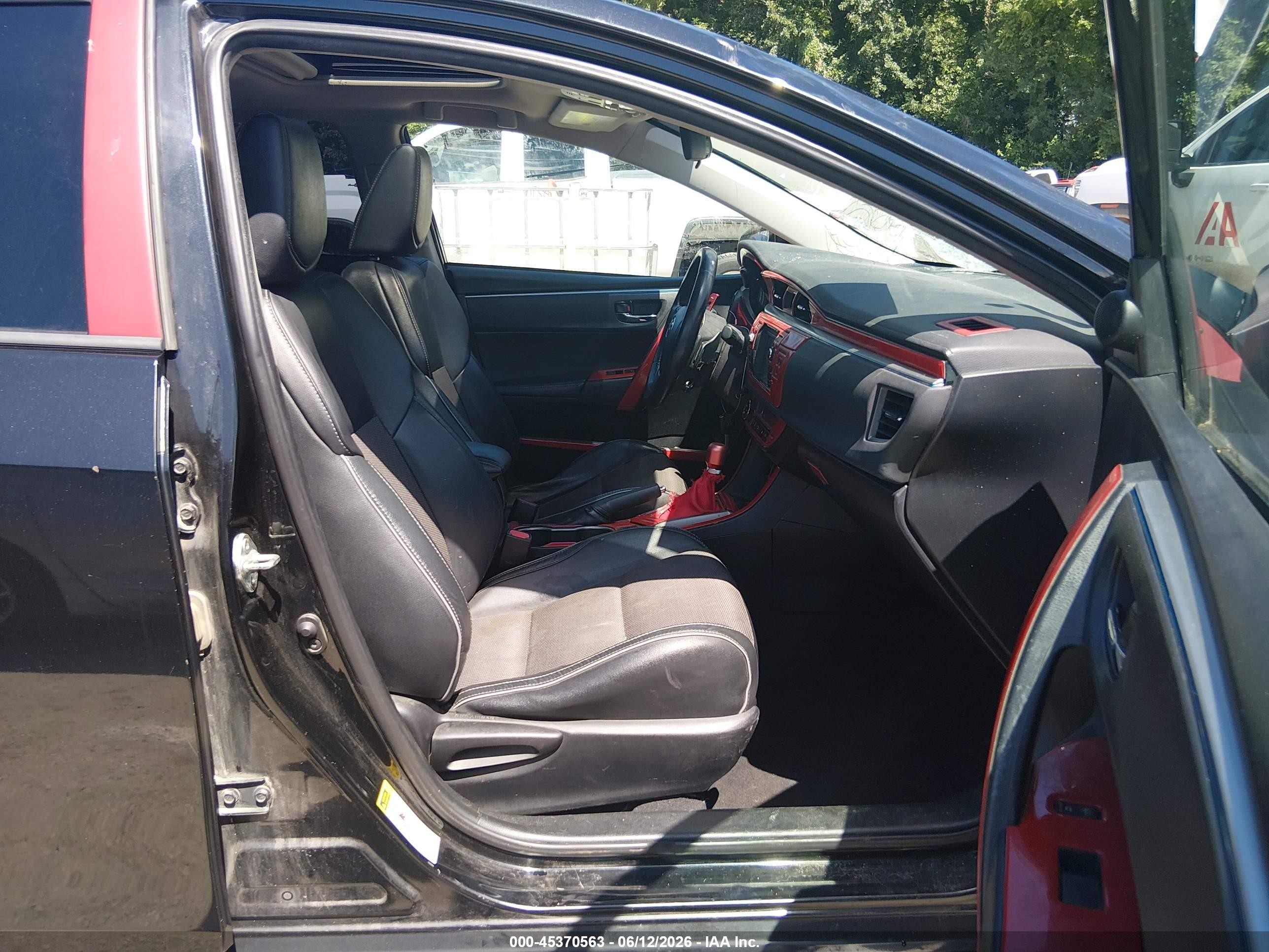 2014 Toyota Corolla S Plus Black vin: 5YFBURHE9EP147674