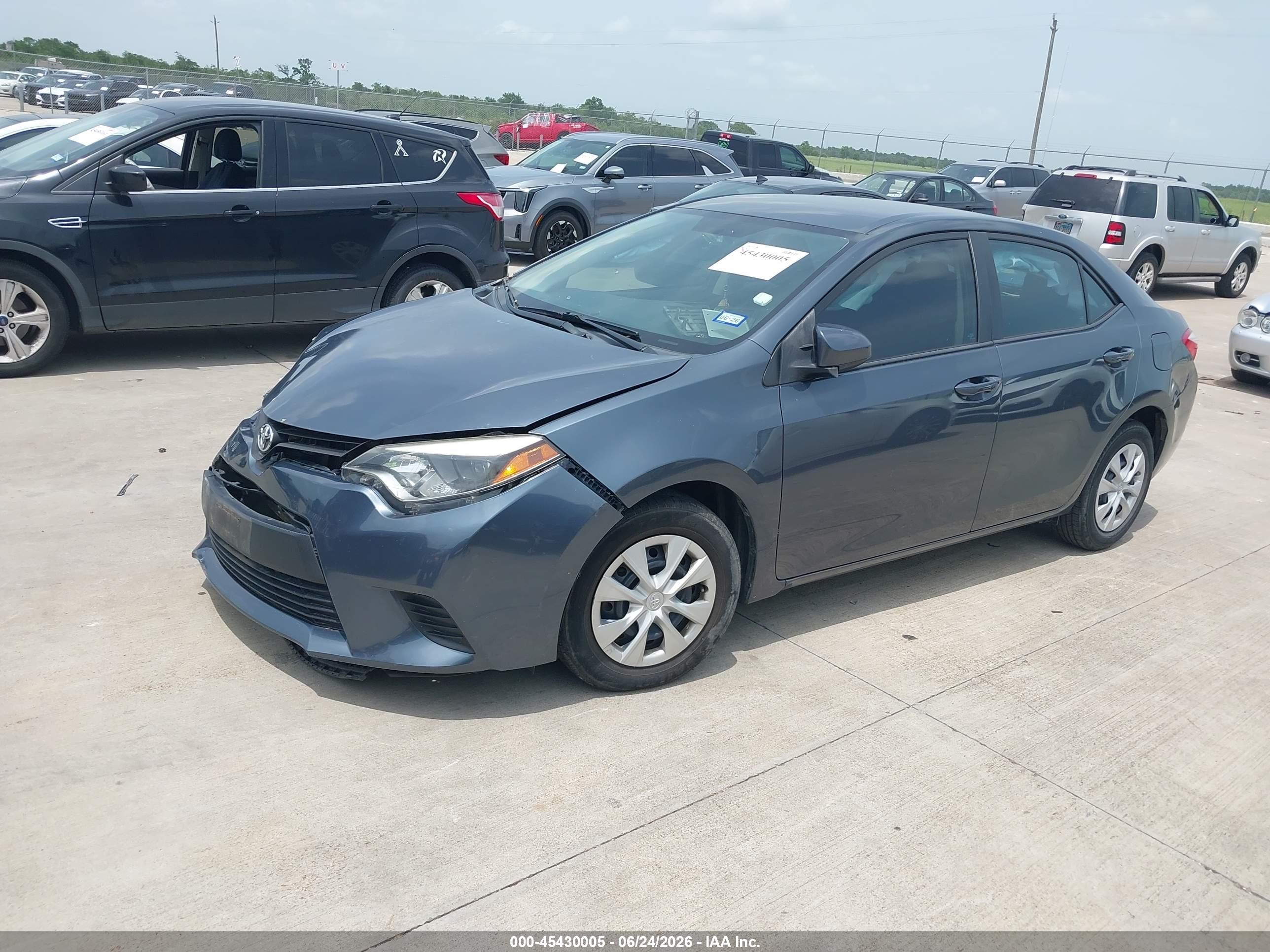 2014 Toyota Corolla L Blue vin: 5YFBURHE9EP149229