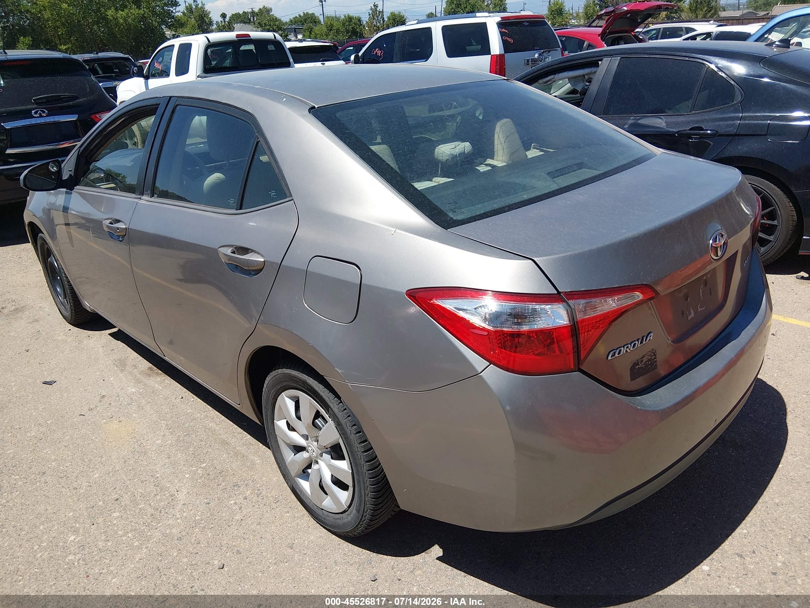 2015 Toyota Corolla Le Pewter vin: 5YFBURHE9FP204036