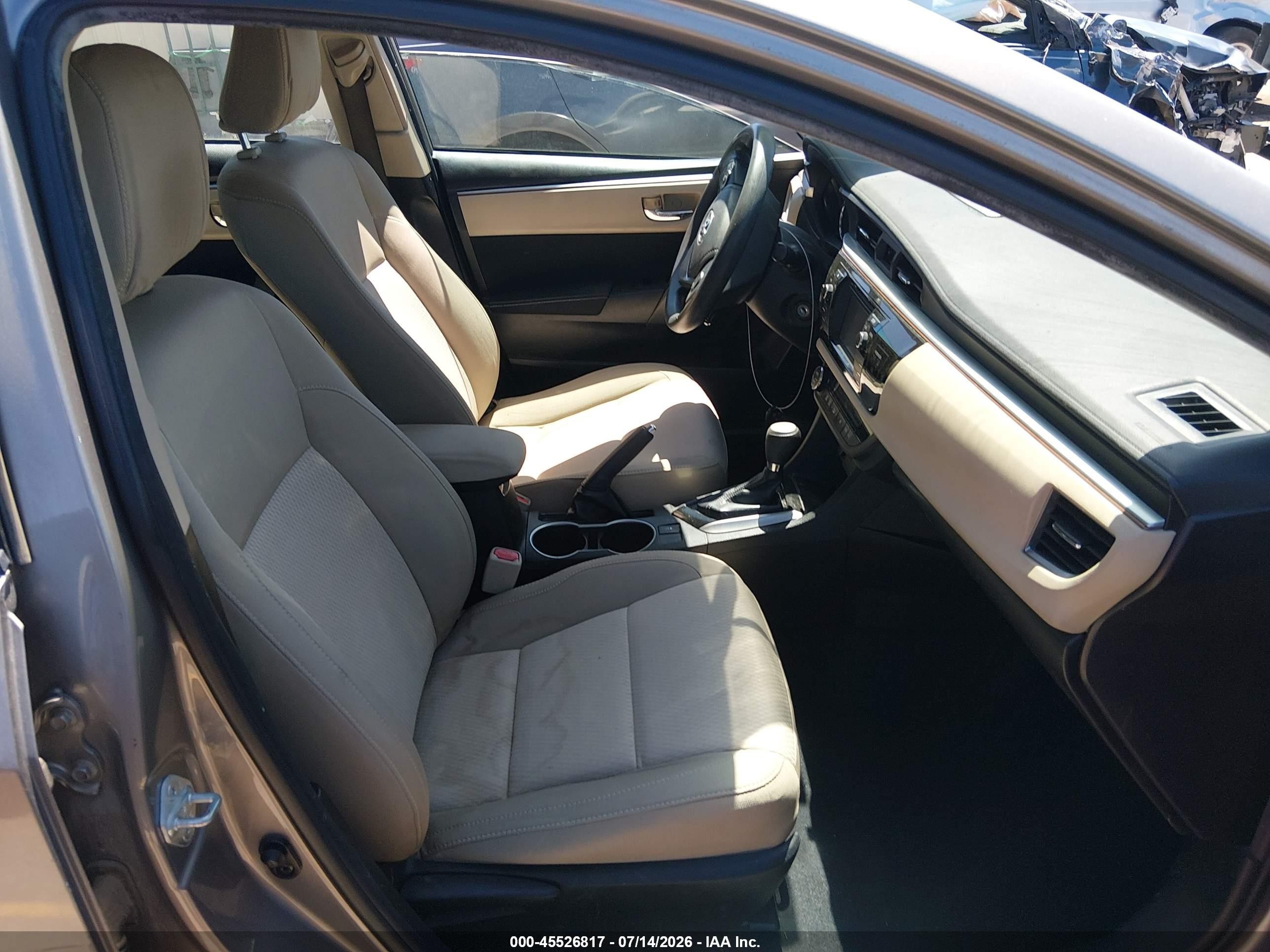 2015 Toyota Corolla Le Pewter vin: 5YFBURHE9FP204036