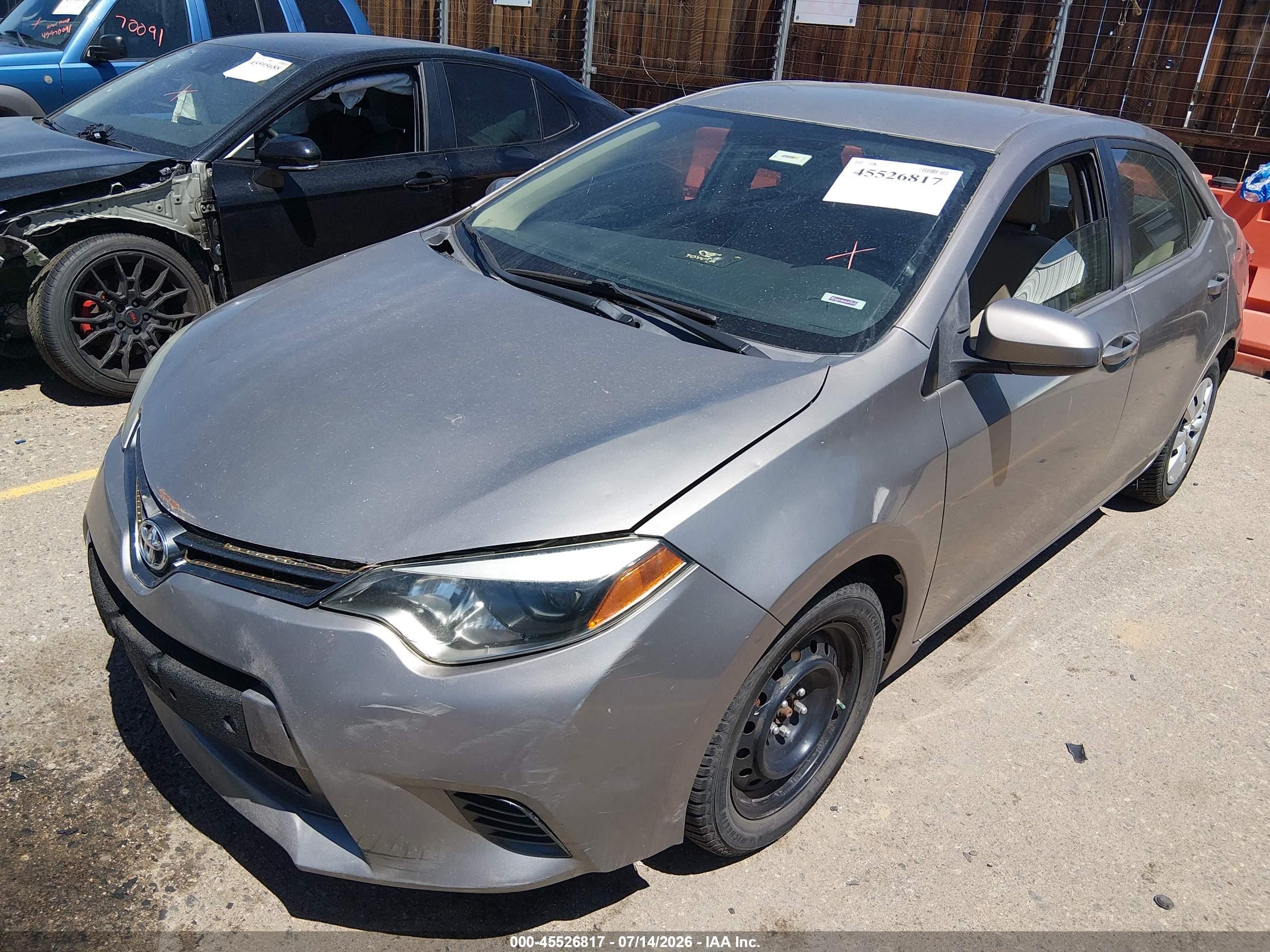 2015 Toyota Corolla Le Pewter vin: 5YFBURHE9FP204036