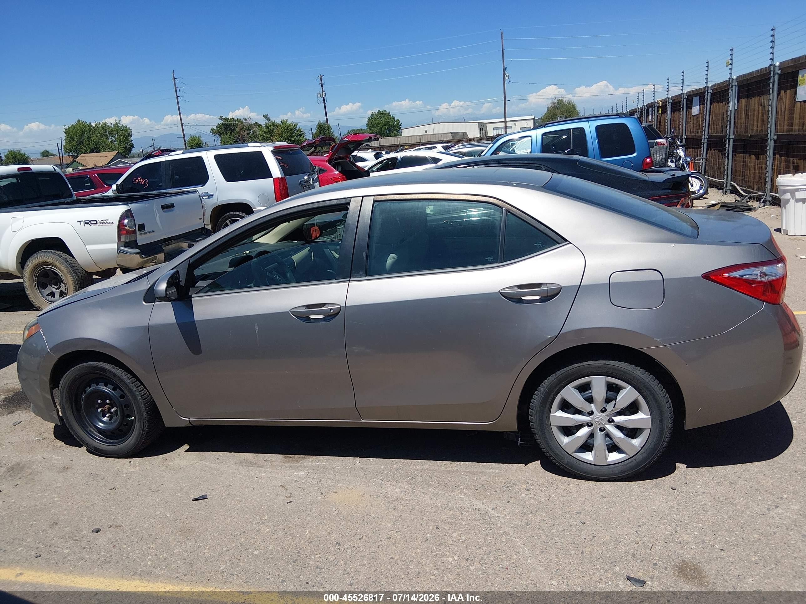 2015 Toyota Corolla Le Pewter vin: 5YFBURHE9FP204036