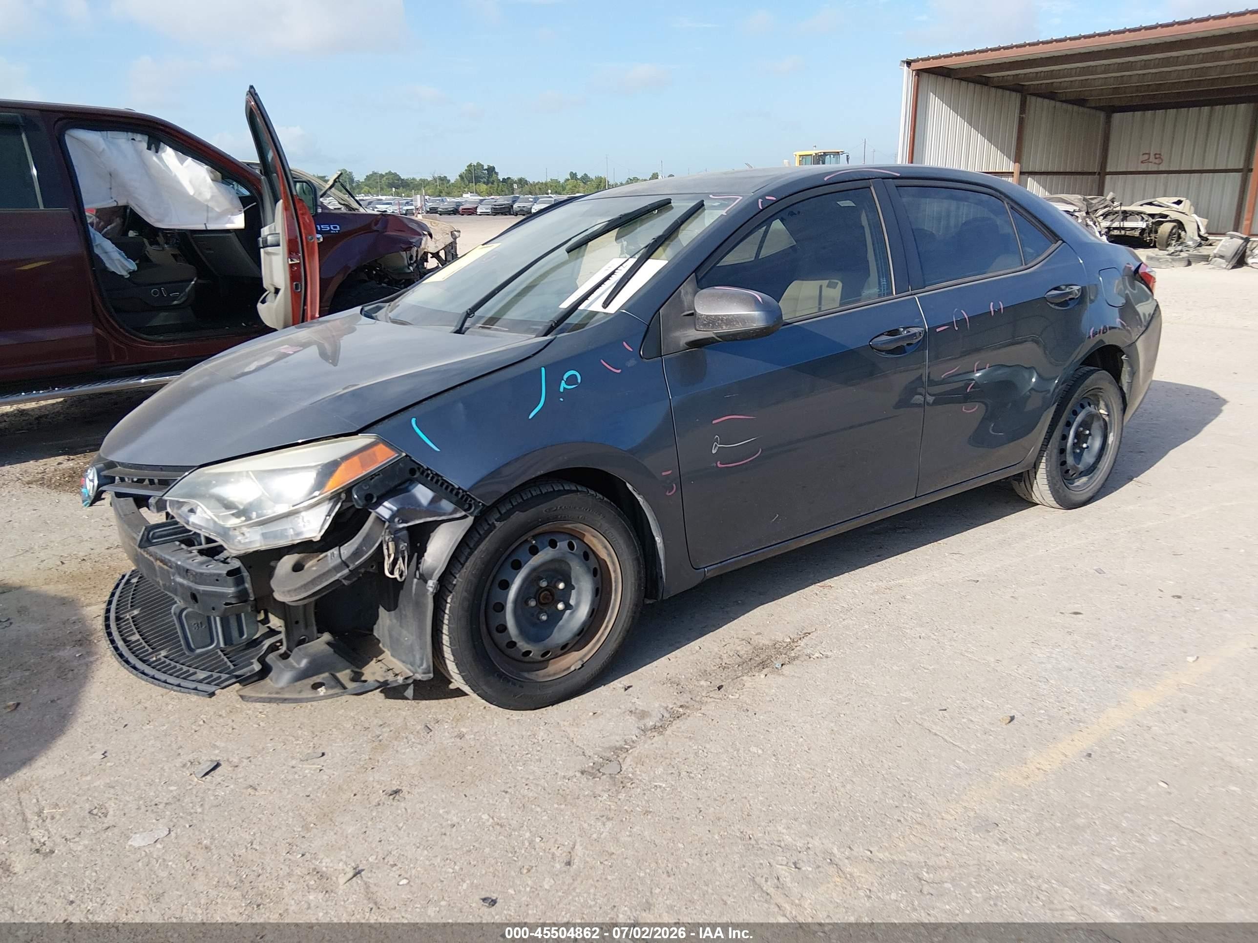 2015 Toyota Corolla Le Gray vin: 5YFBURHE9FP215313