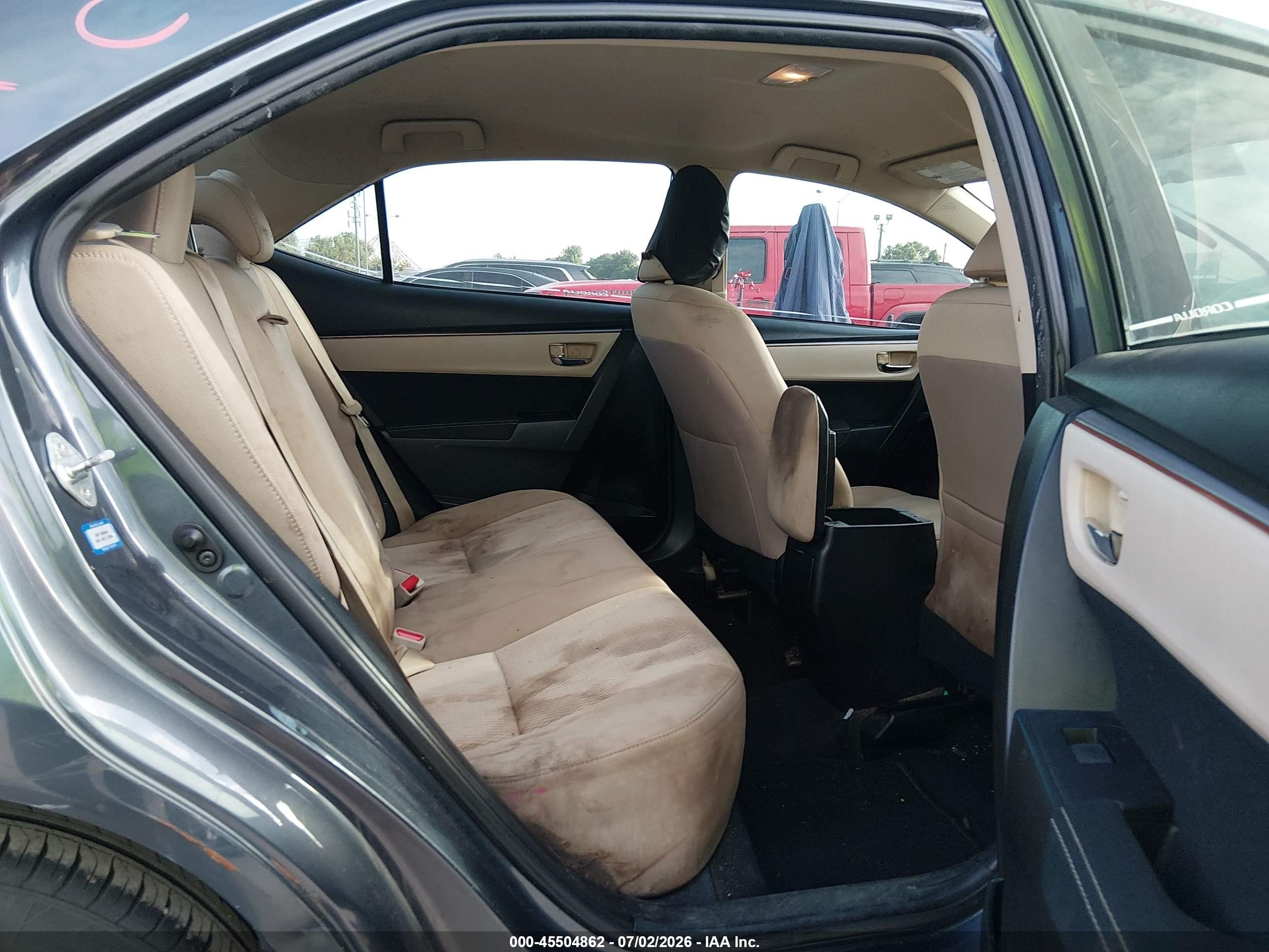 2015 Toyota Corolla Le Gray vin: 5YFBURHE9FP215313