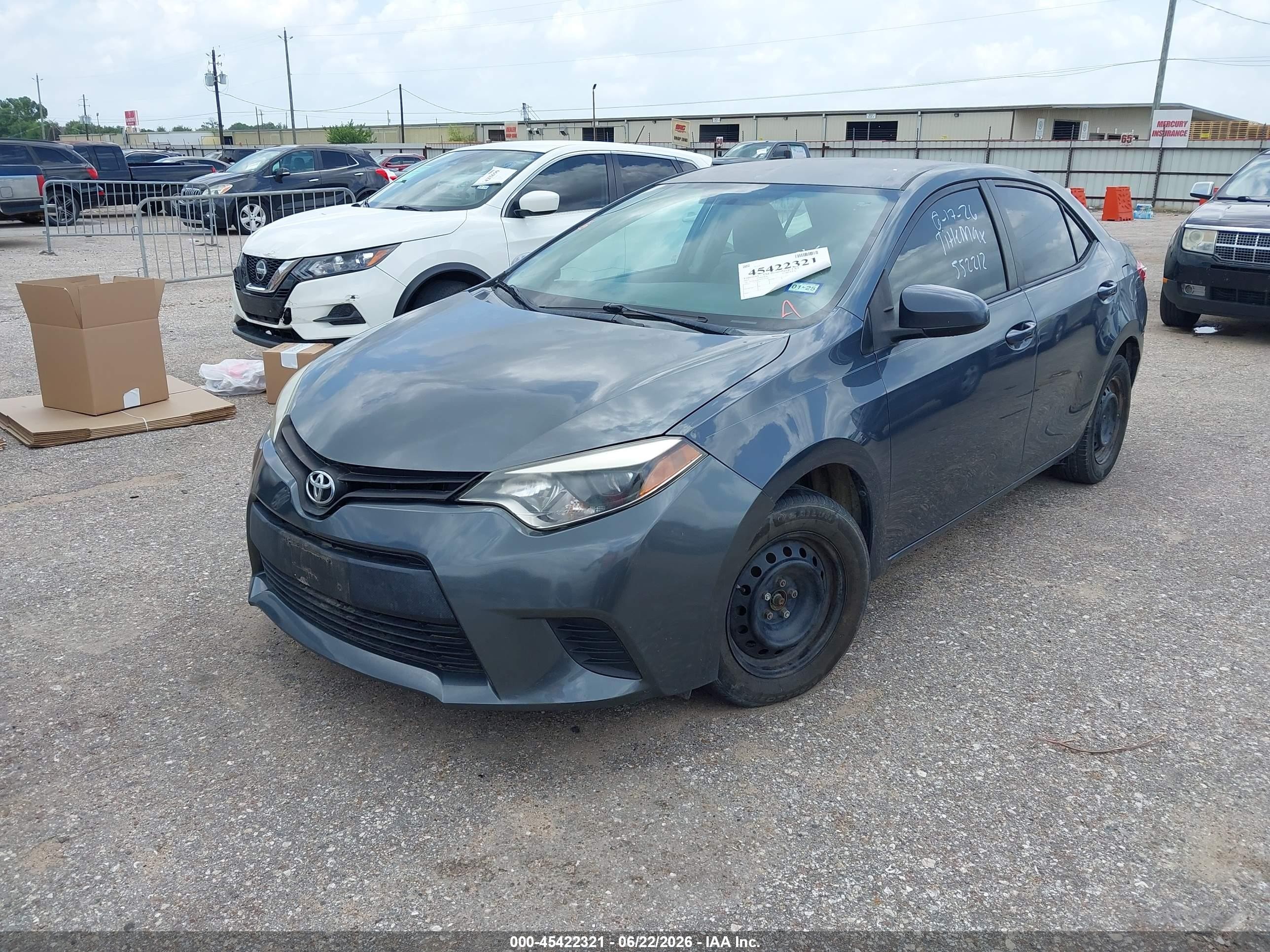 2015 Toyota Corolla L Turquoise vin: 5YFBURHE9FP227199