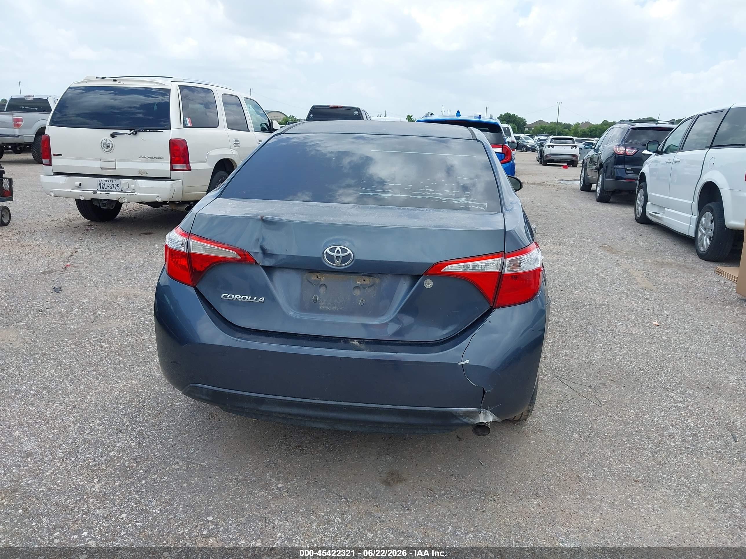 2015 Toyota Corolla L Turquoise vin: 5YFBURHE9FP227199