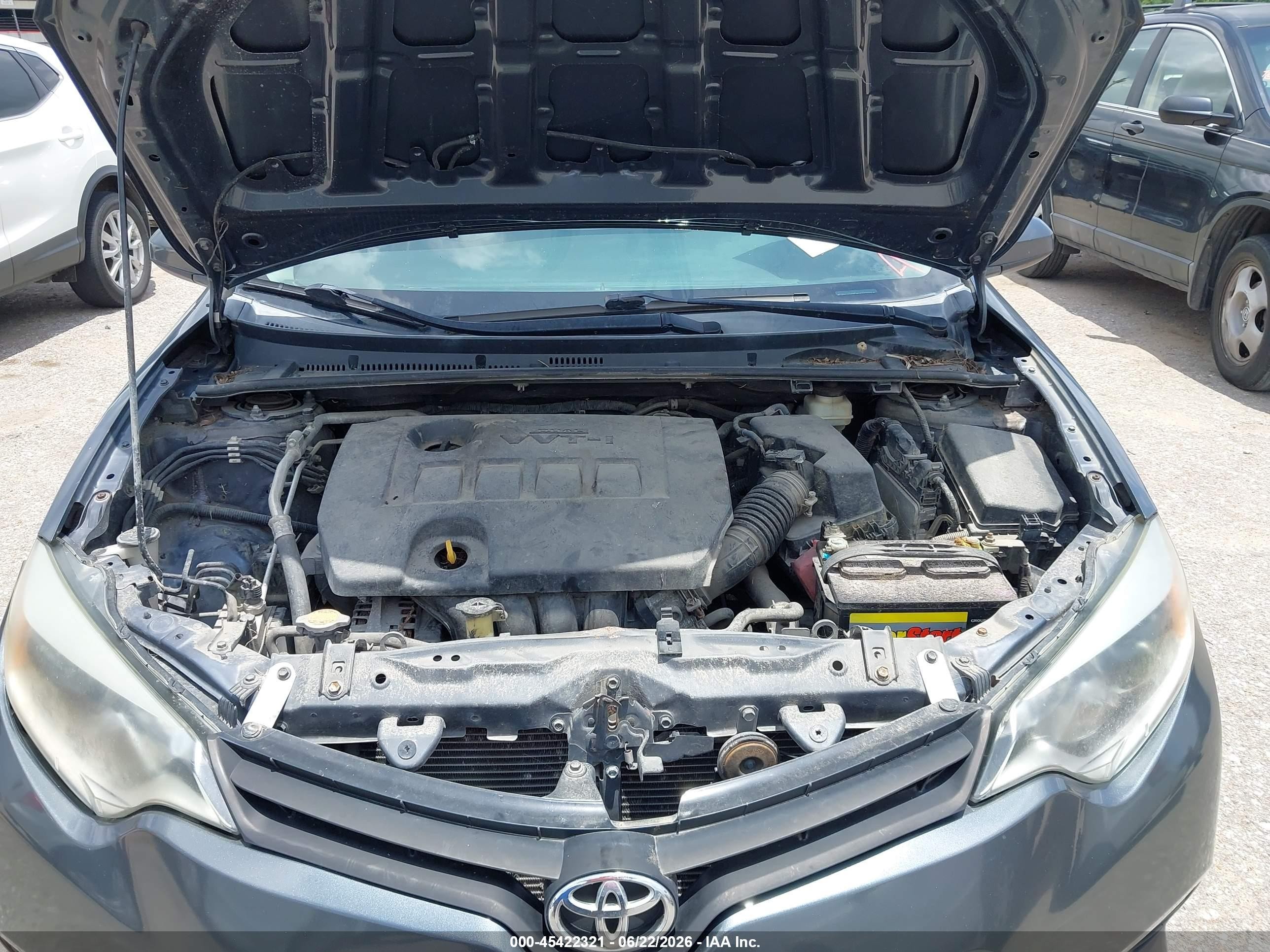 2015 Toyota Corolla L Turquoise vin: 5YFBURHE9FP227199
