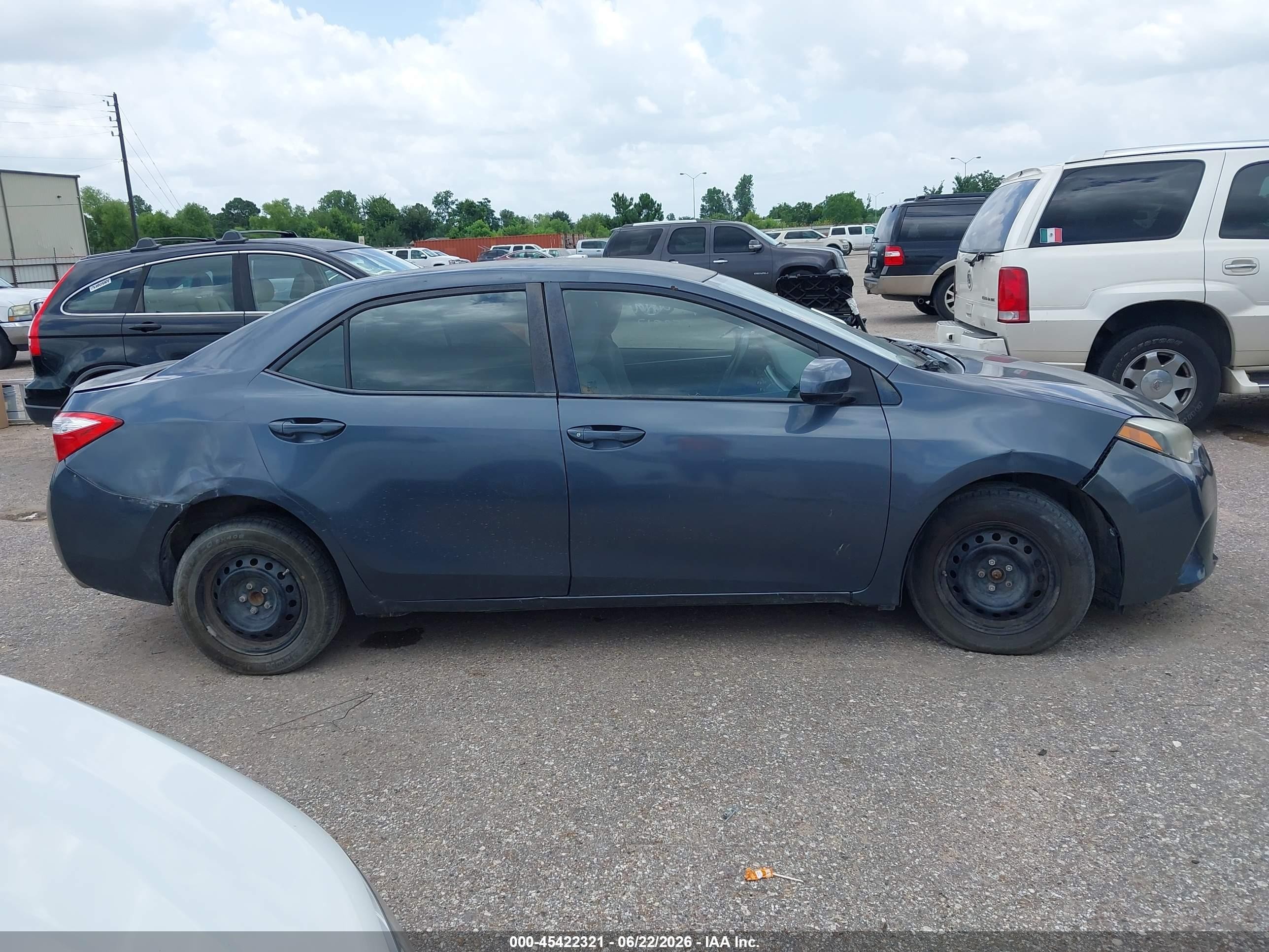 2015 Toyota Corolla L Turquoise vin: 5YFBURHE9FP227199