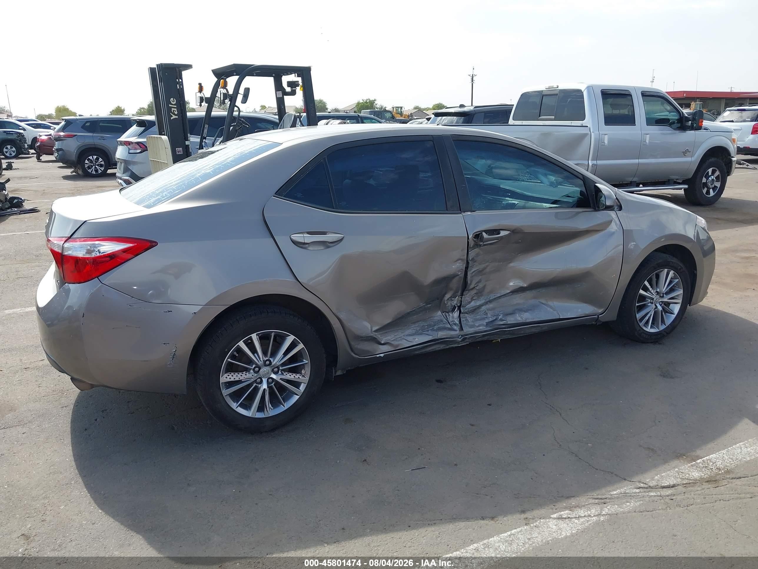 2015 Toyota Corolla Le Plus Gray vin: 5YFBURHE9FP237540