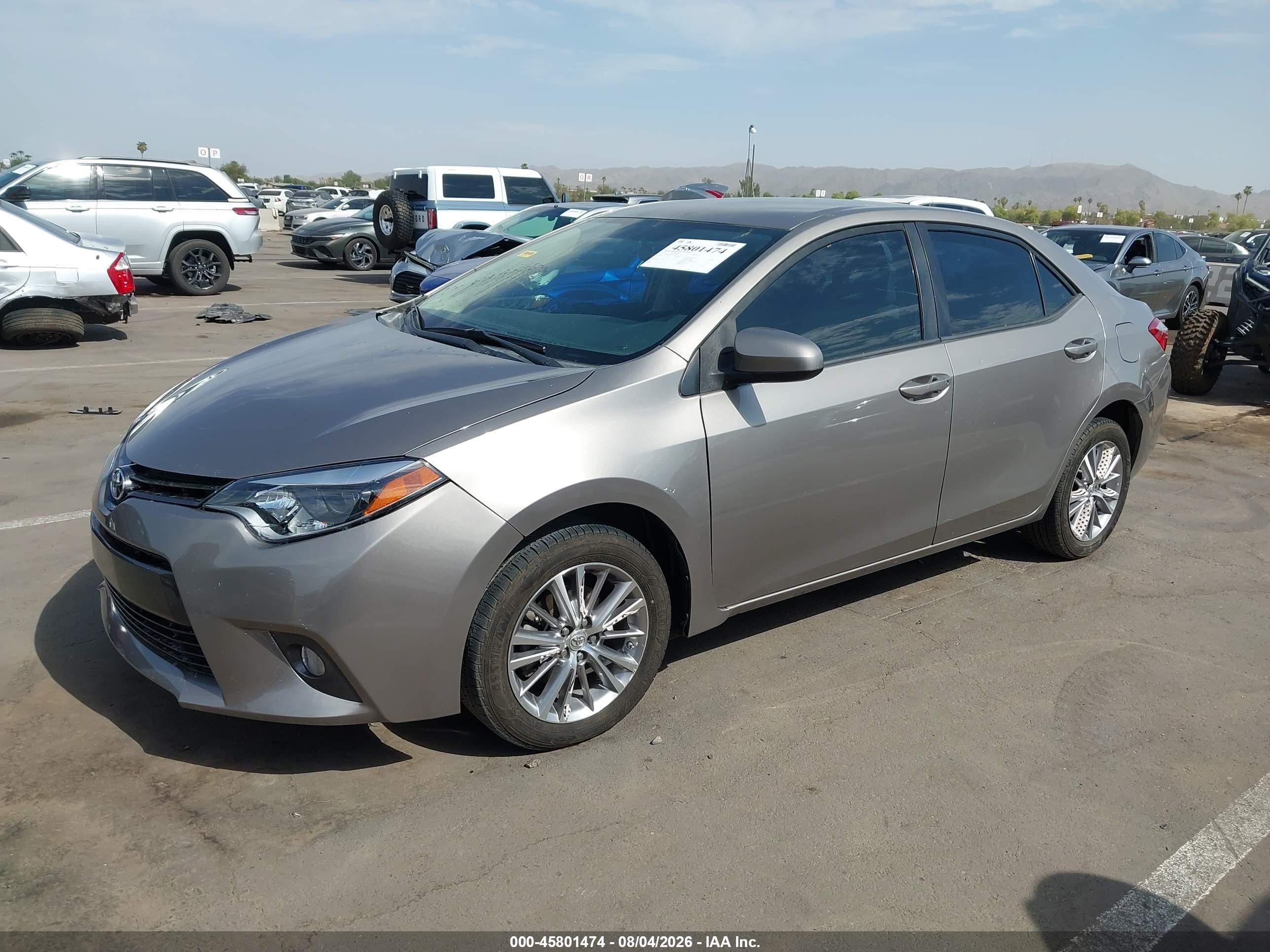 2015 Toyota Corolla Le Plus Gray vin: 5YFBURHE9FP237540