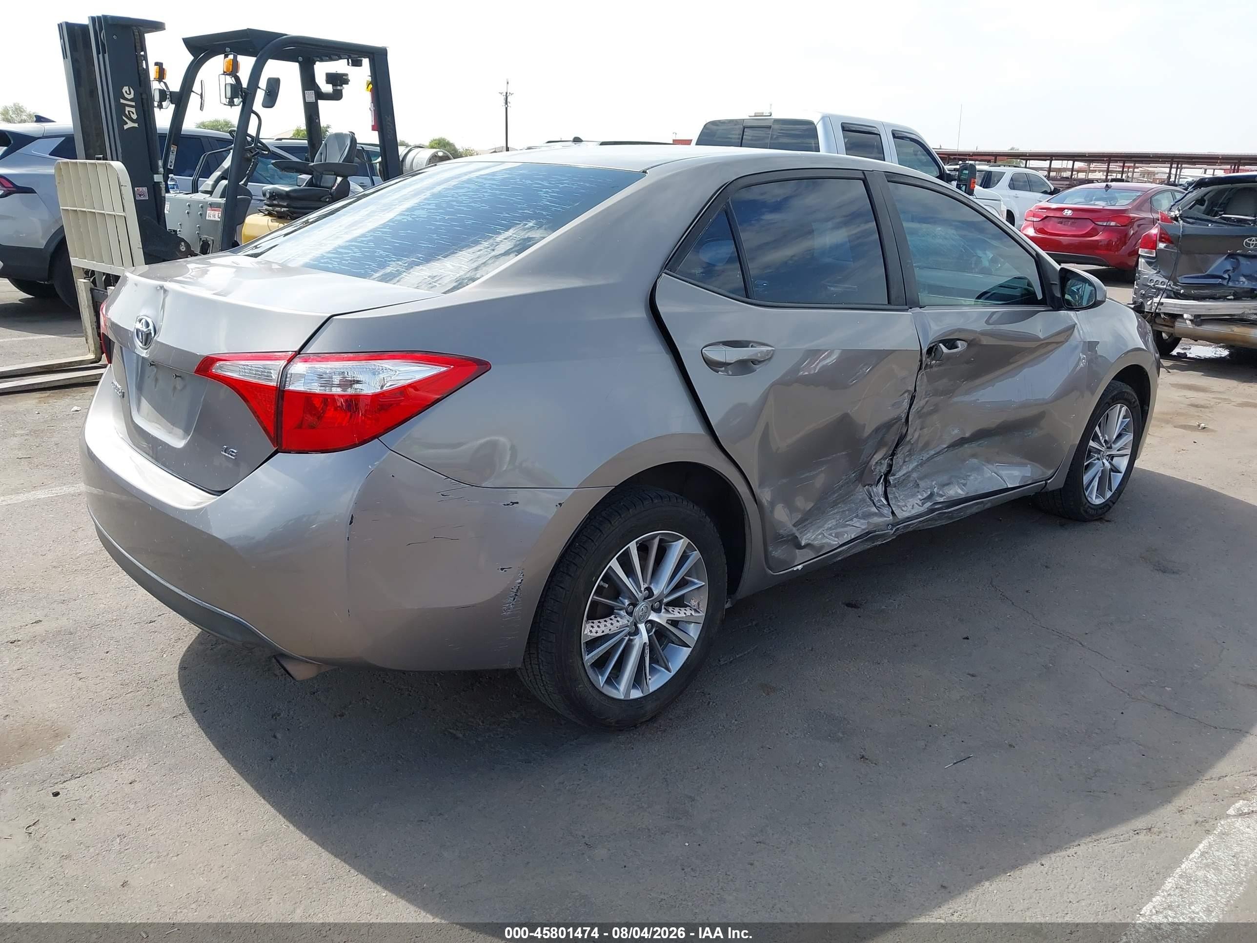 2015 Toyota Corolla Le Plus Gray vin: 5YFBURHE9FP237540