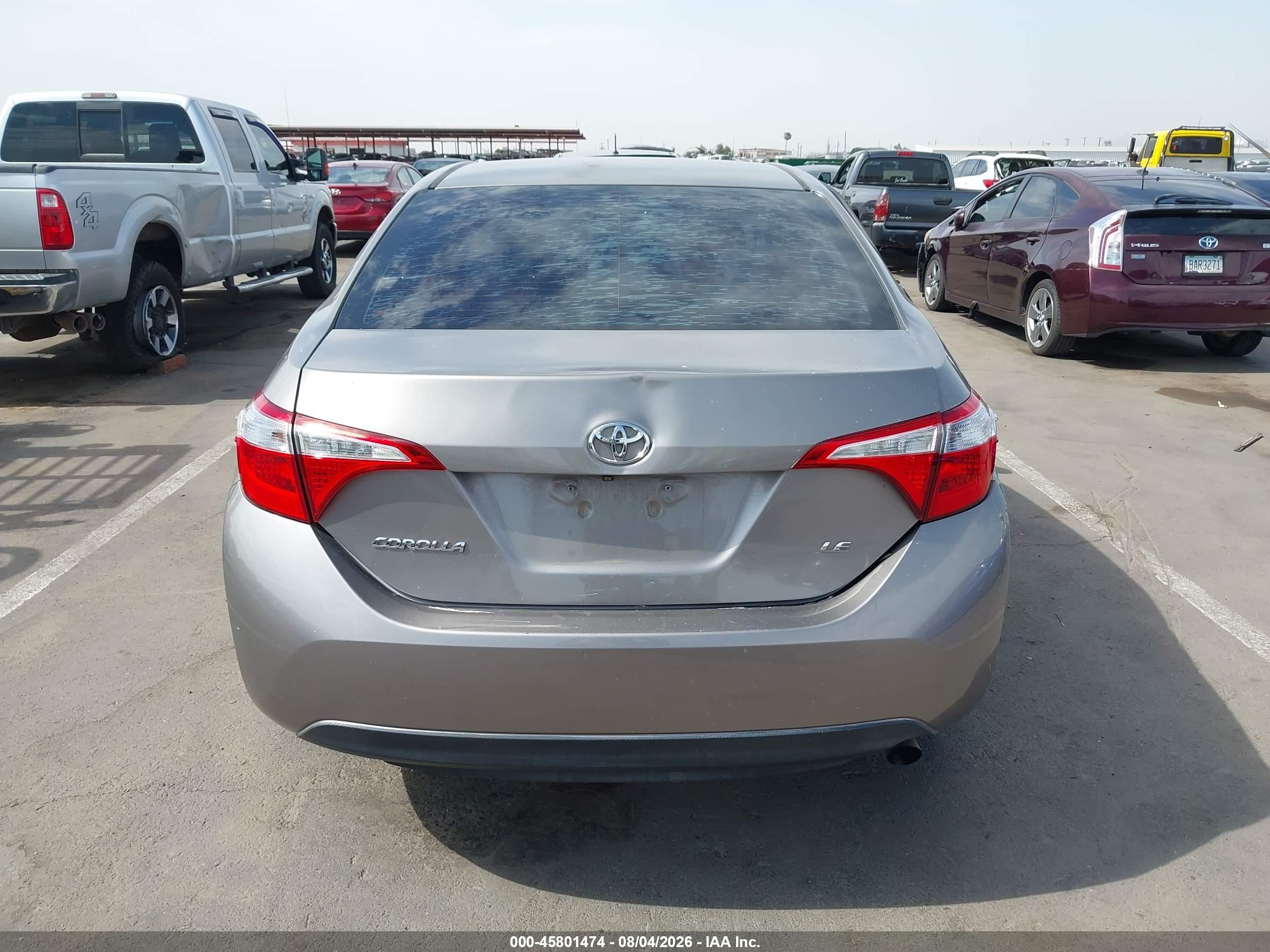 2015 Toyota Corolla Le Plus Gray vin: 5YFBURHE9FP237540