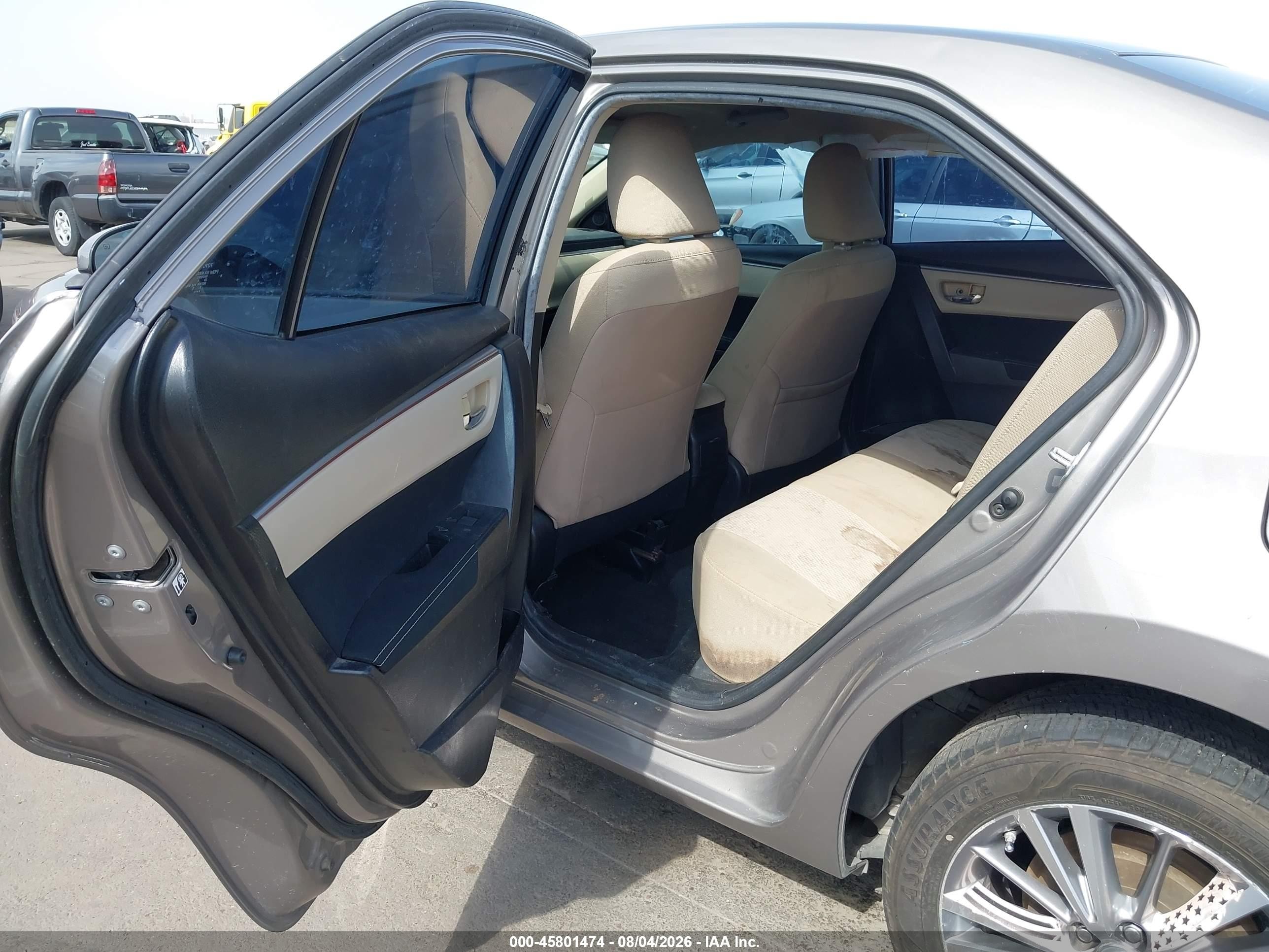 2015 Toyota Corolla Le Plus Gray vin: 5YFBURHE9FP237540