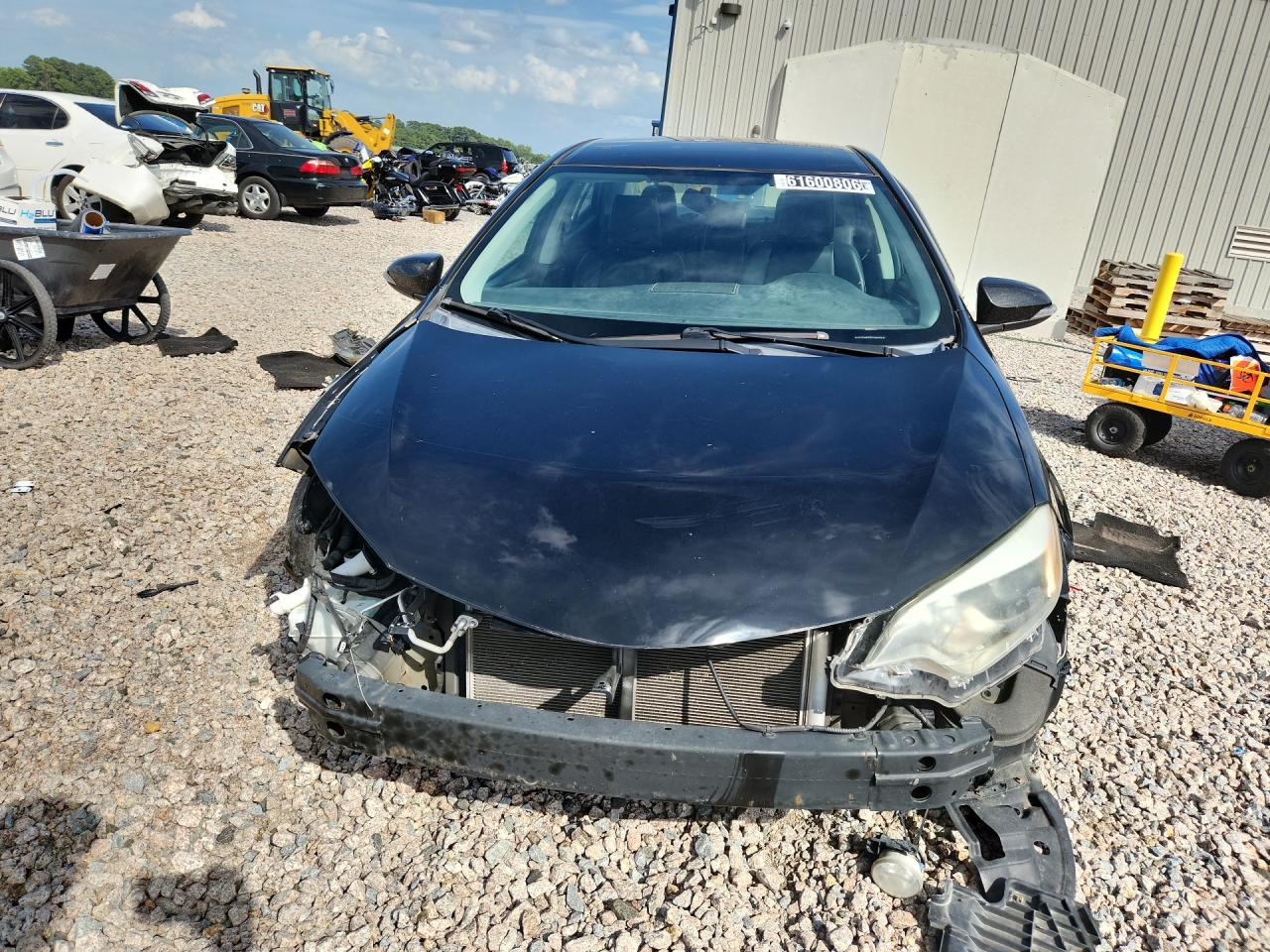 2015 Toyota Corolla S Plus Black vin: 5YFBURHE9FP266326 Damage: Front Bumper Reinforcement, Broken, Replacement Required