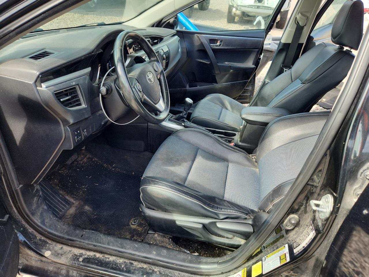 2015 Toyota Corolla S Plus Black vin: 5YFBURHE9FP266326
