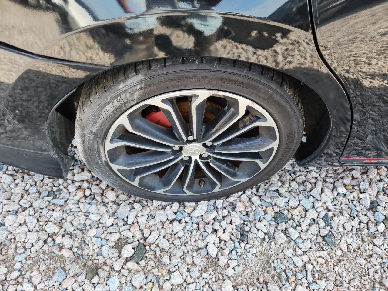 2015 Toyota Corolla S Plus Black vin: 5YFBURHE9FP266326 Damage: Right Rear Wheel, Curb Rash, > 12 Inches