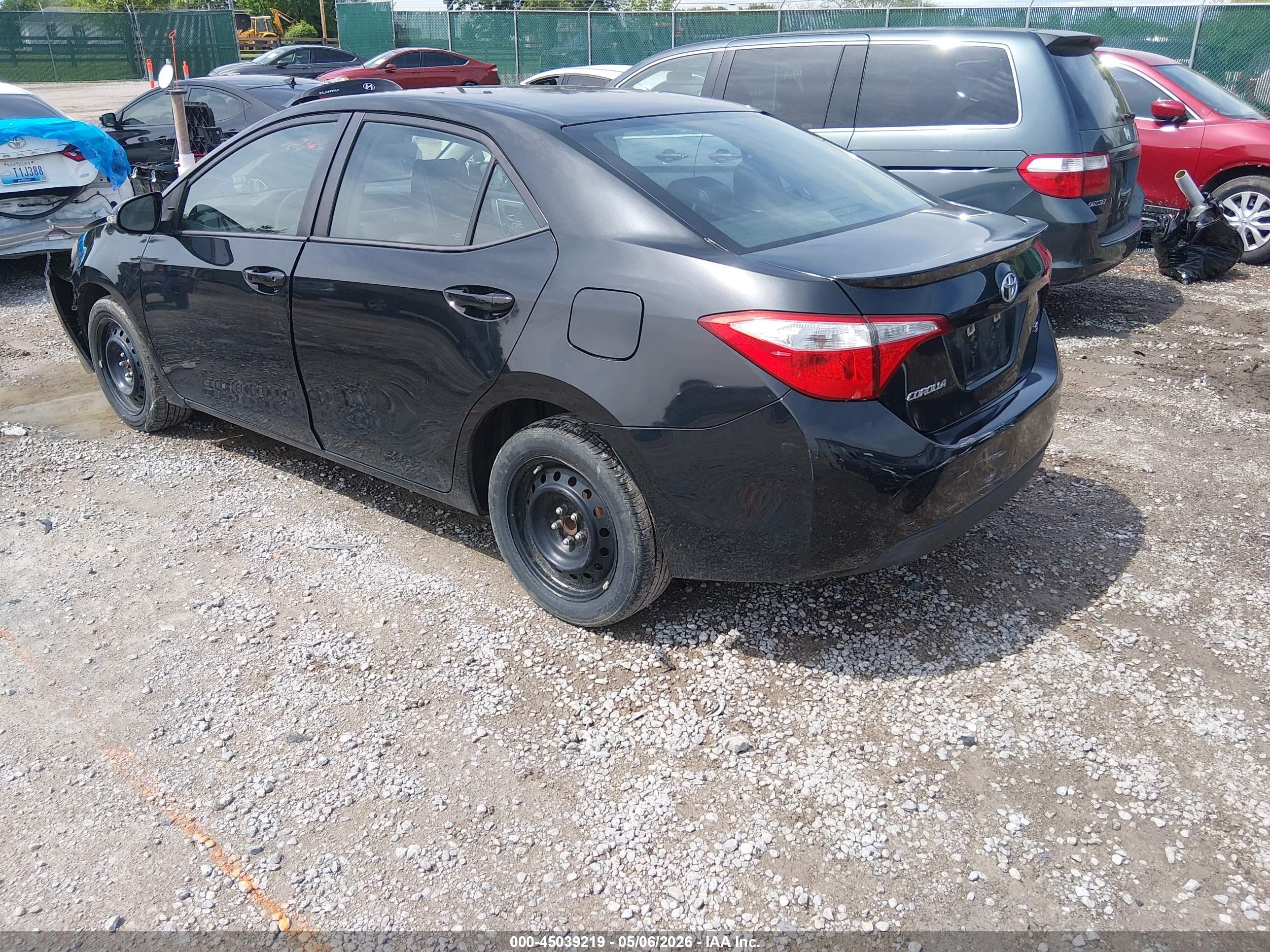 2015 Toyota Corolla S Black vin: 5YFBURHE9FP275091