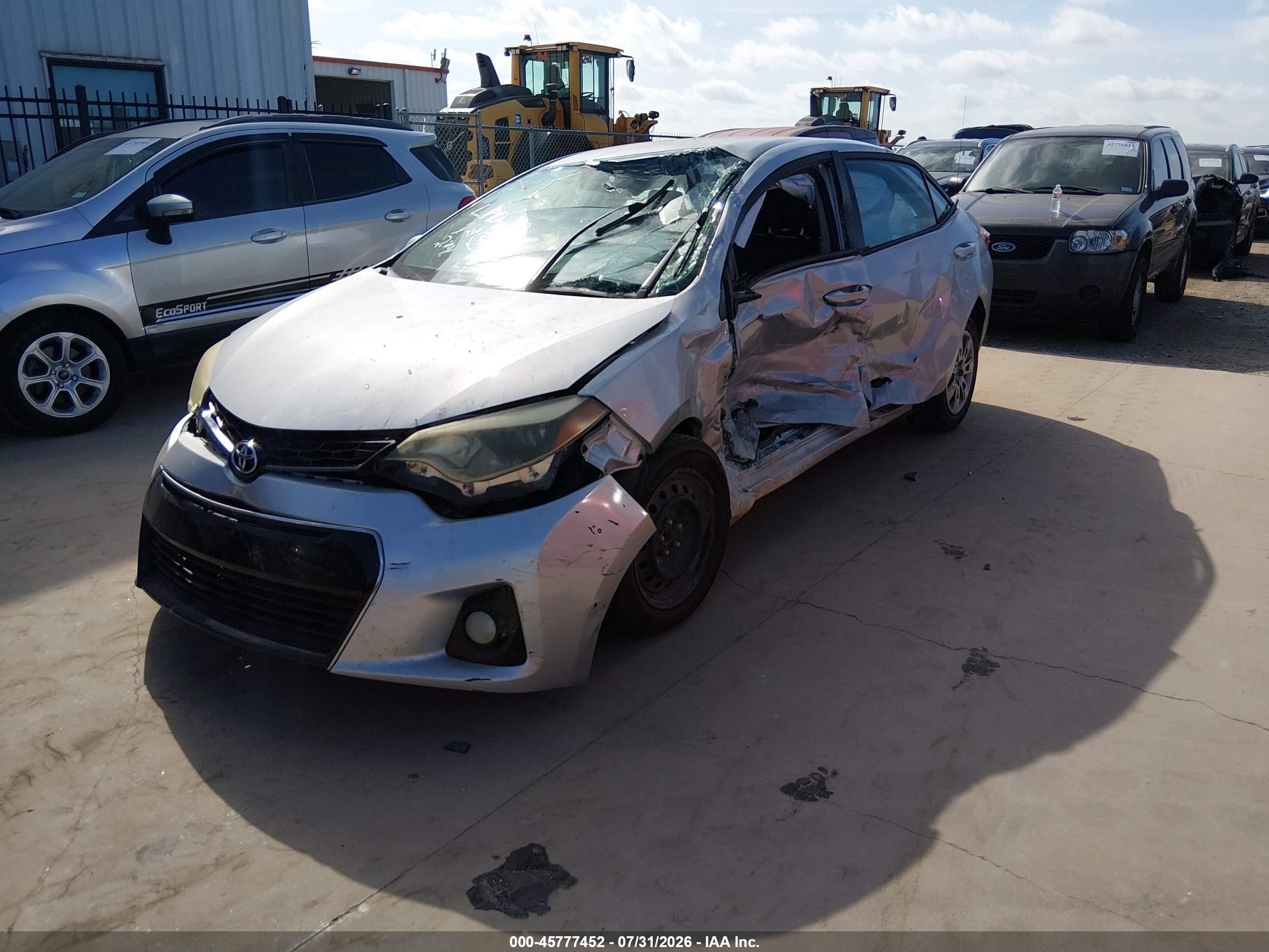 2015 Toyota Corolla S Silver vin: 5YFBURHE9FP286284