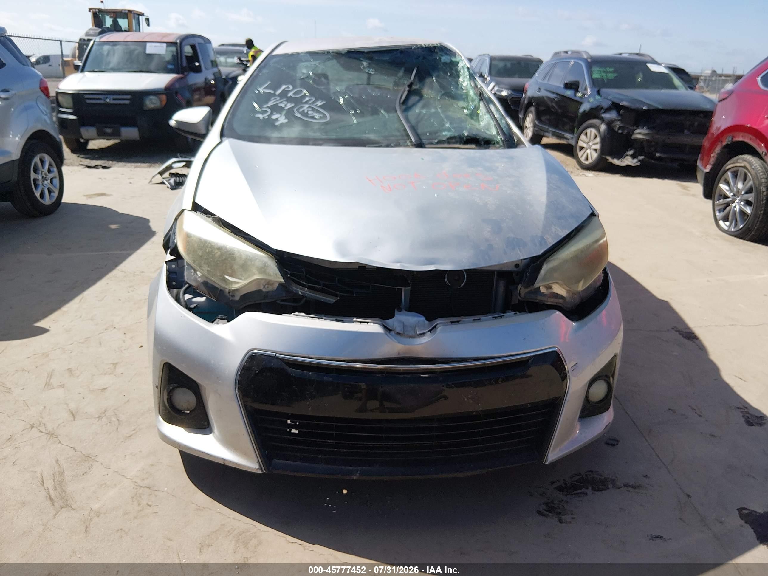 2015 Toyota Corolla S Silver vin: 5YFBURHE9FP286284