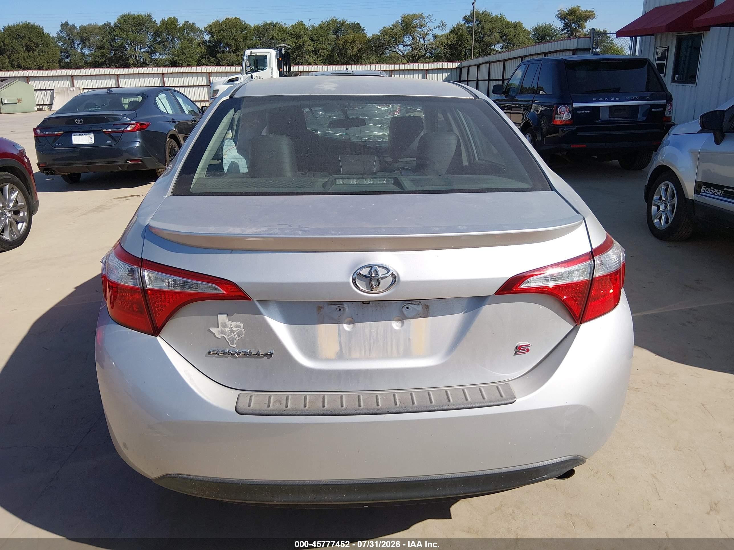 2015 Toyota Corolla S Silver vin: 5YFBURHE9FP286284