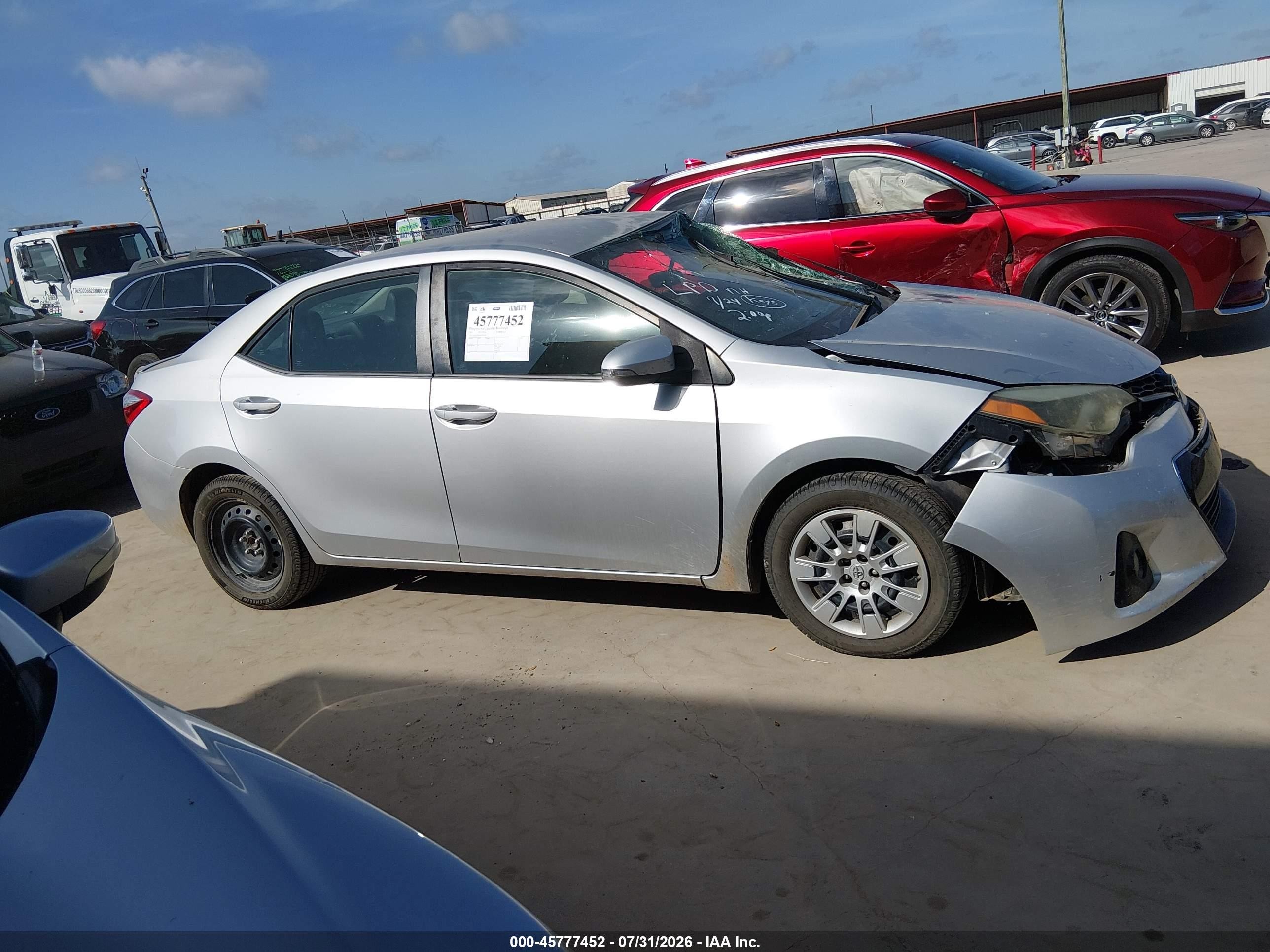 2015 Toyota Corolla S Silver vin: 5YFBURHE9FP286284