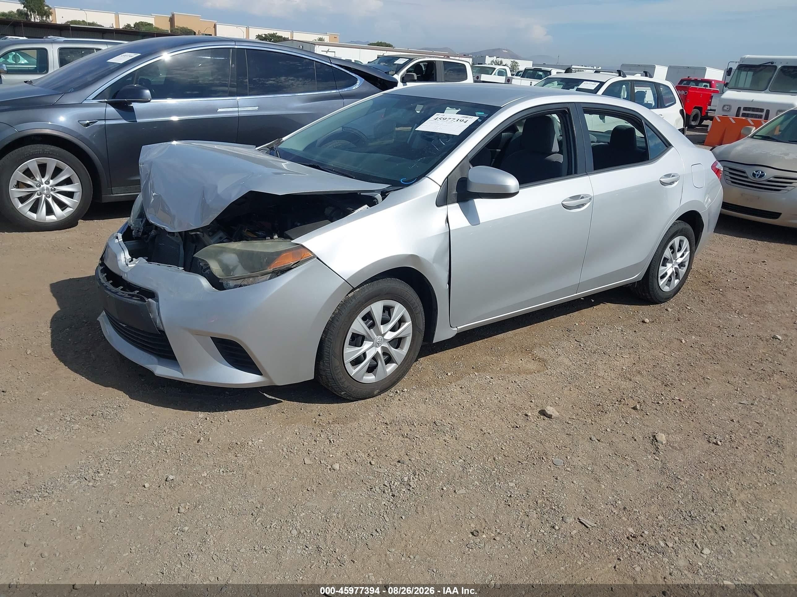 2015 Toyota Corolla L Silver vin: 5YFBURHE9FP307764